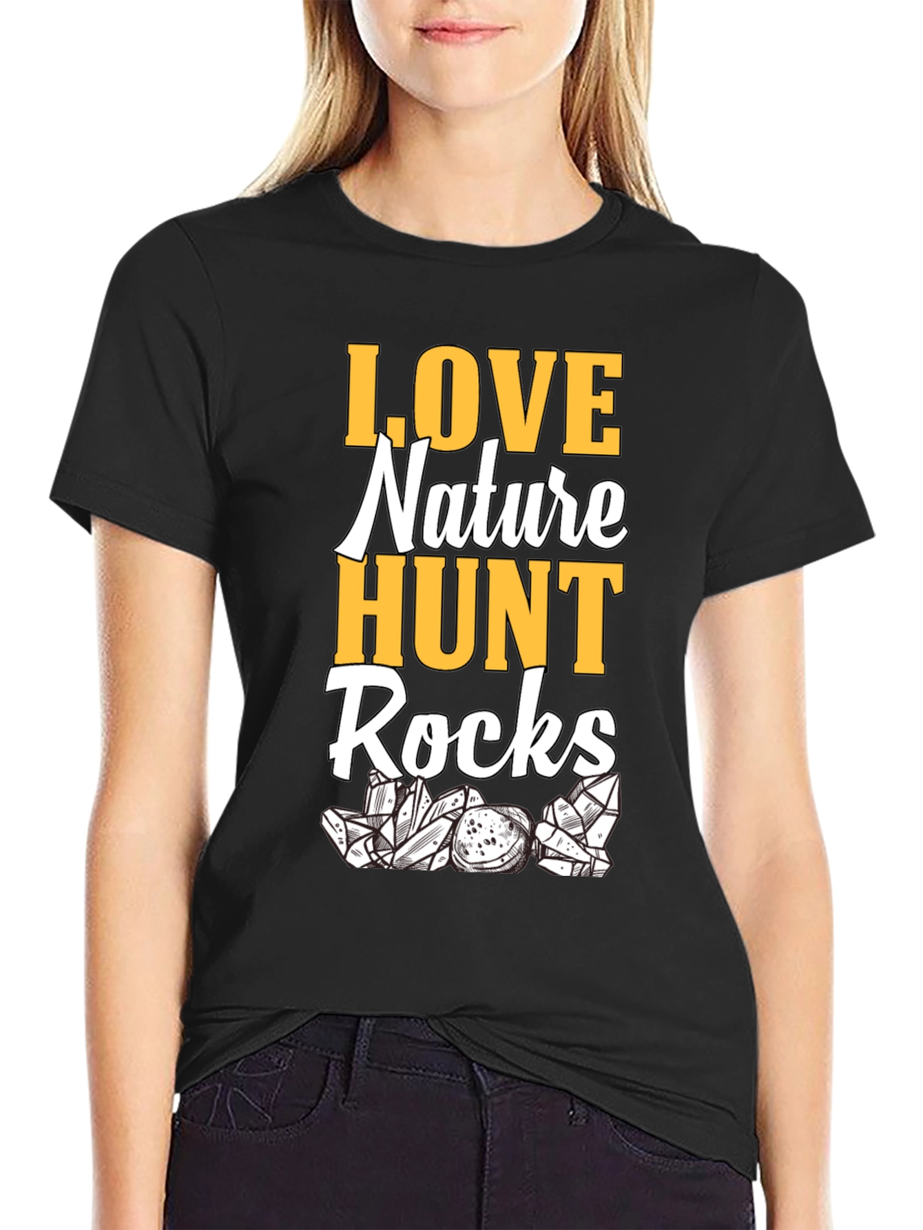 Love Nature Hunt Rocks Graphic T-Shirt - 2