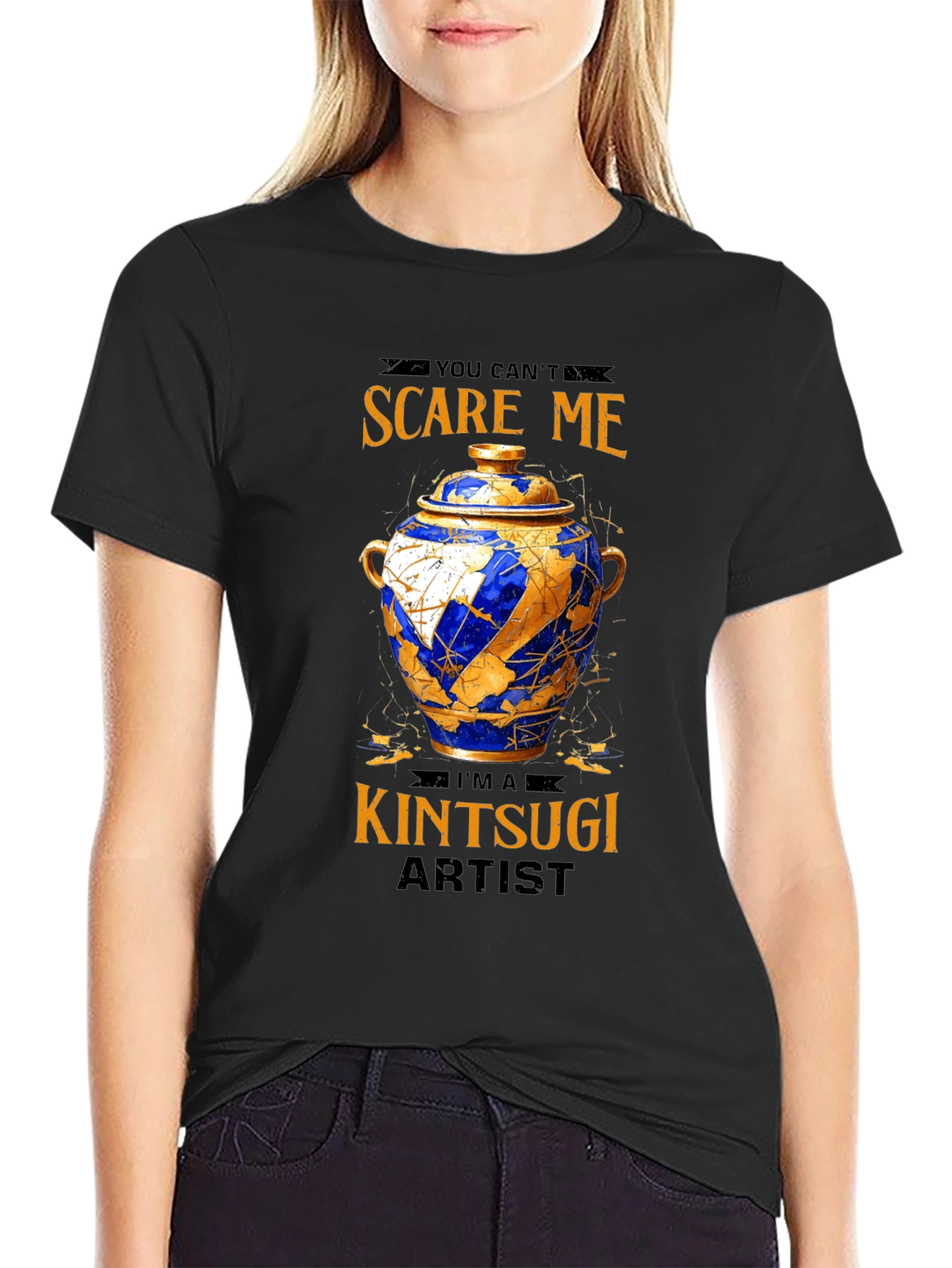 Black Kintsugi Artist Graphic T-Shirt view 2