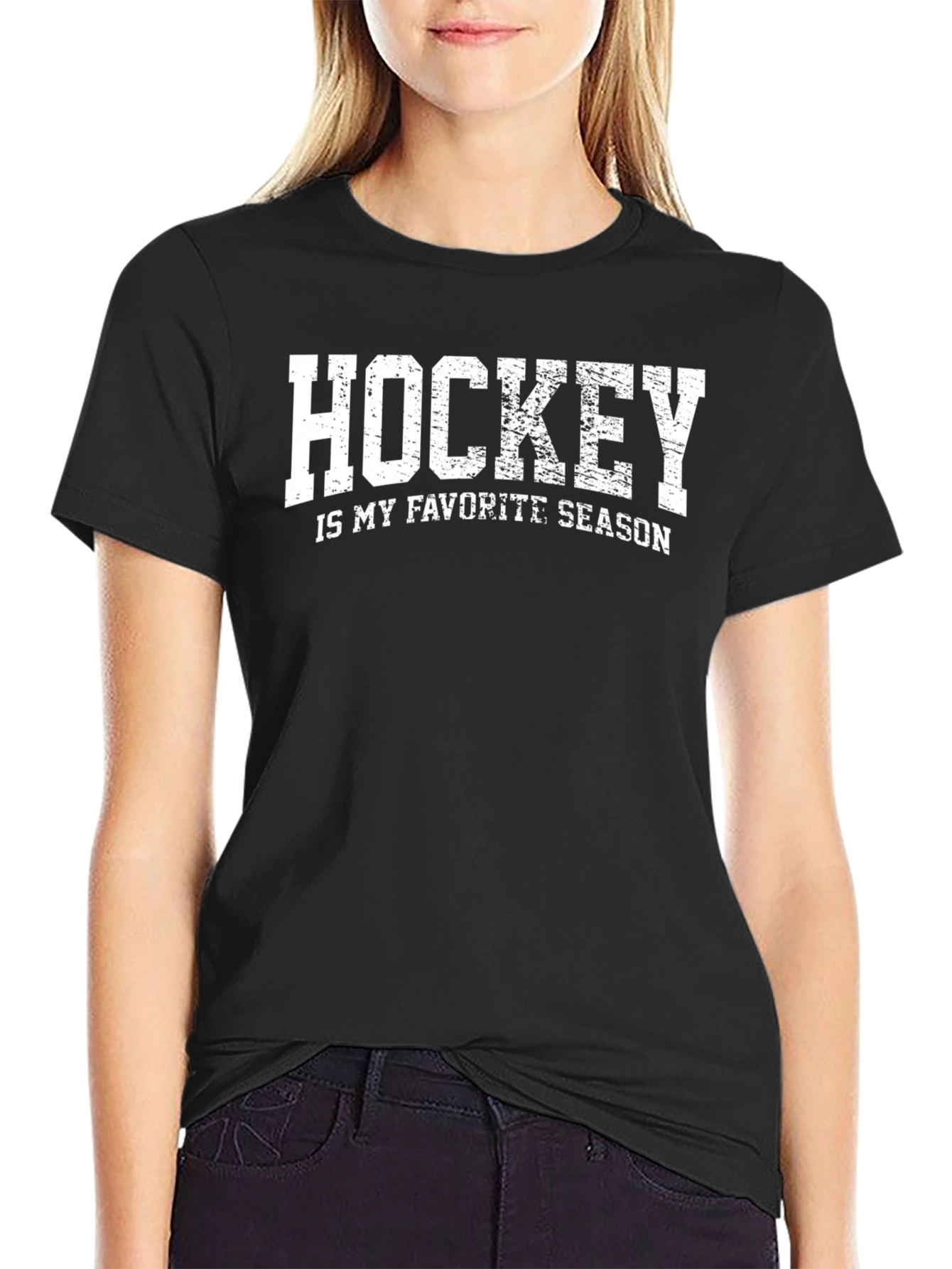 Black Hockey is My Favorite Season T-Shirt - Black view 2