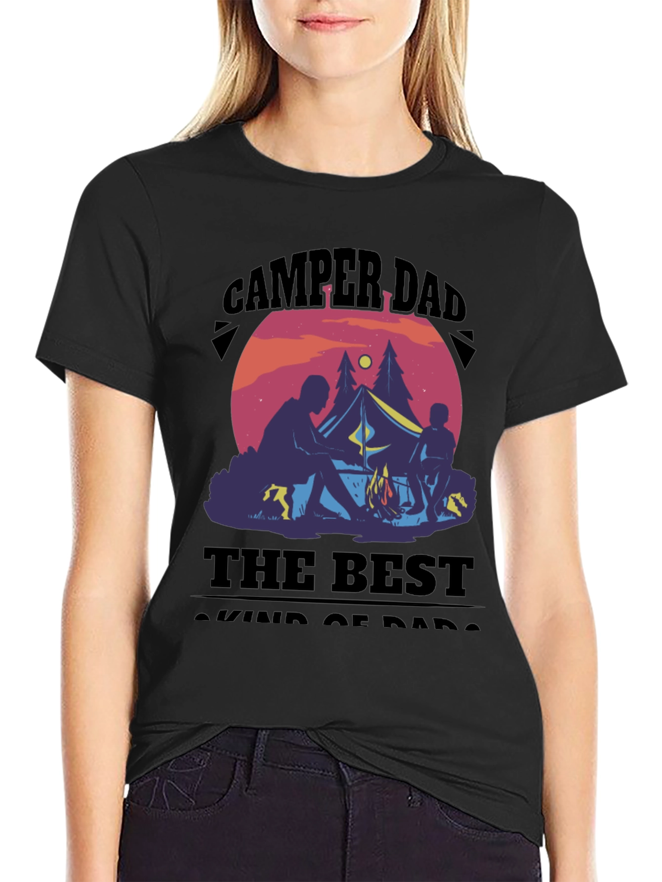 Black Camper Dad T-Shirt: The Best Kind of Dads view 2