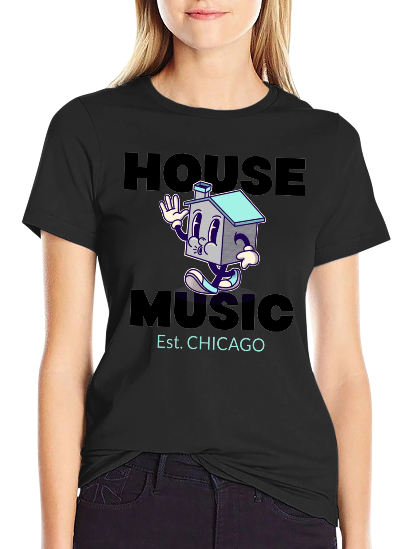 Black House Music Chicago Graphic T-Shirt view 2