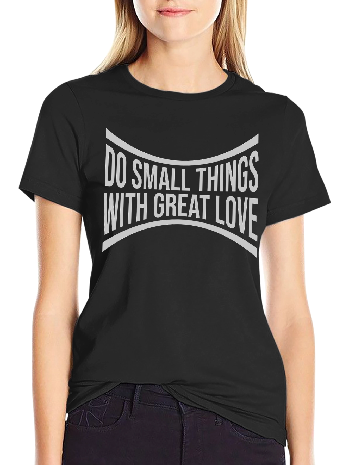 Black Do Small Things With Great Love Graphic Tee view 2