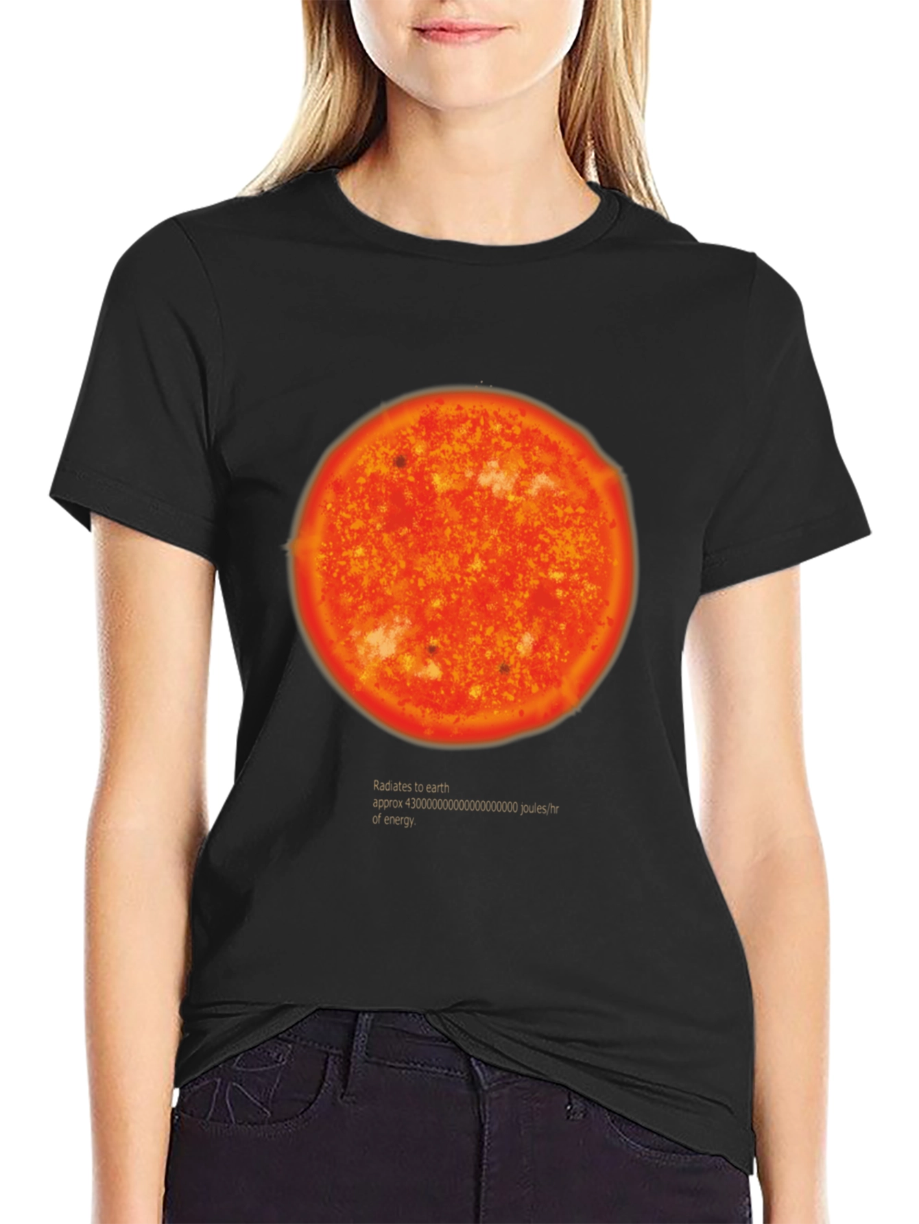 Black Radiates Energy T-Shirt - Black Graphic Tee view 2