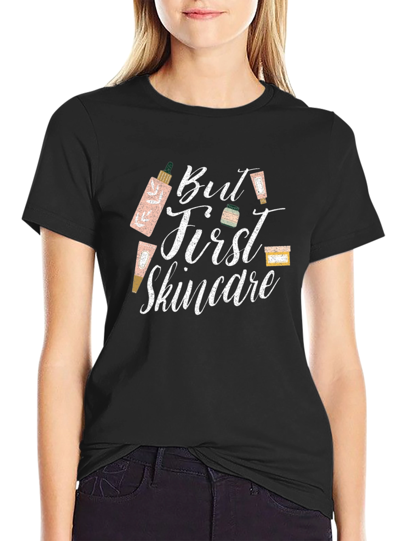 Black But First Skincare T-Shirt view 2