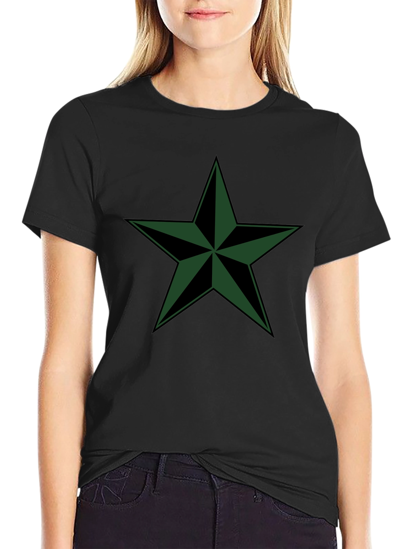 Black Star Graphic Black T-Shirt view 2