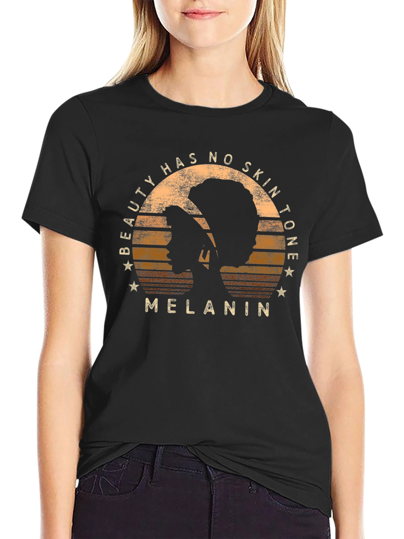 Black Beauty Has No Skin Tone Melanin T-Shirt view 2