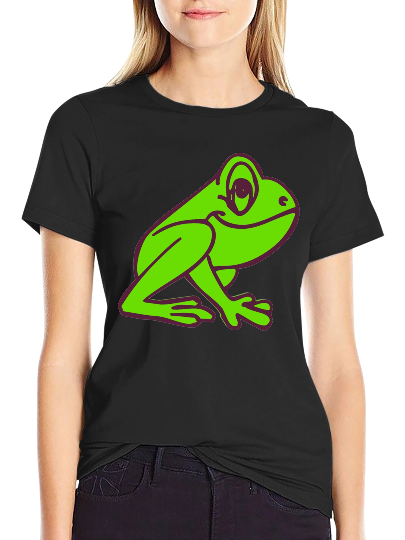Black Fun Frog Graphic Tee - Black T-Shirt view 2