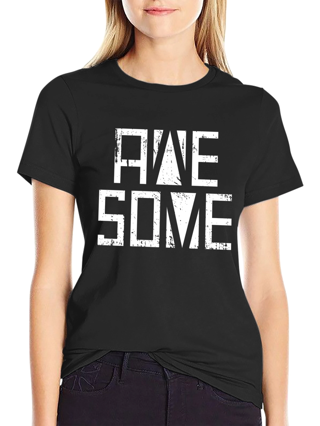 Awesome Graphic Print Men's Black T-Shirt - 2