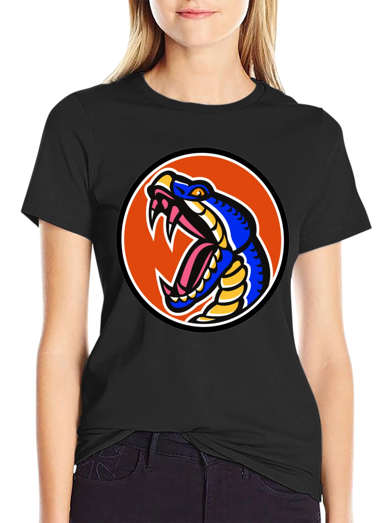 Black Snake Graphic Tee - Bold Cobra Design view 2