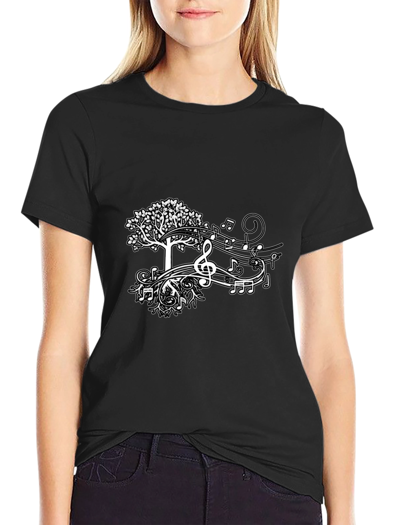 Black Music Tree Black Tee view 2