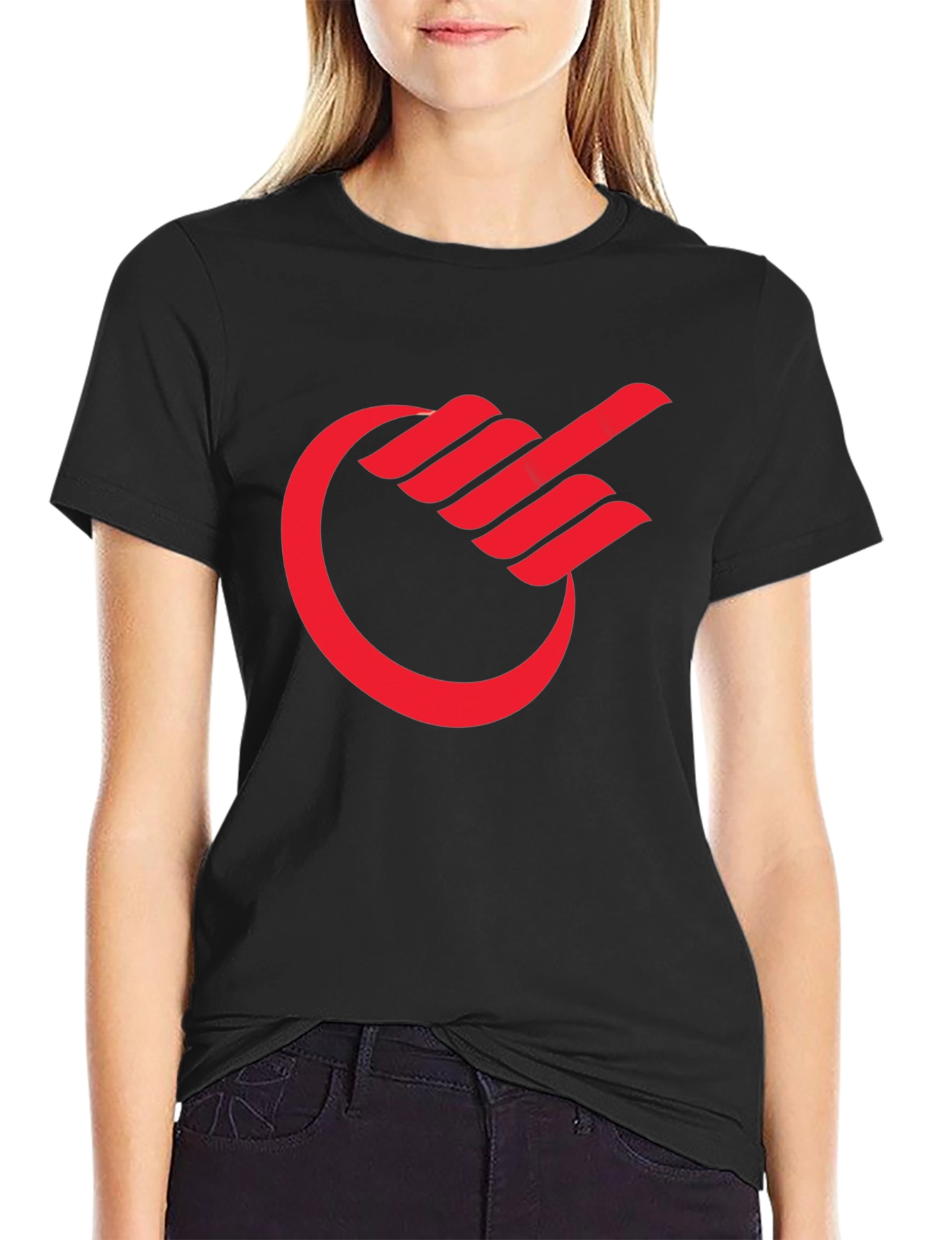 Black Red Logo Black T-Shirt view 2