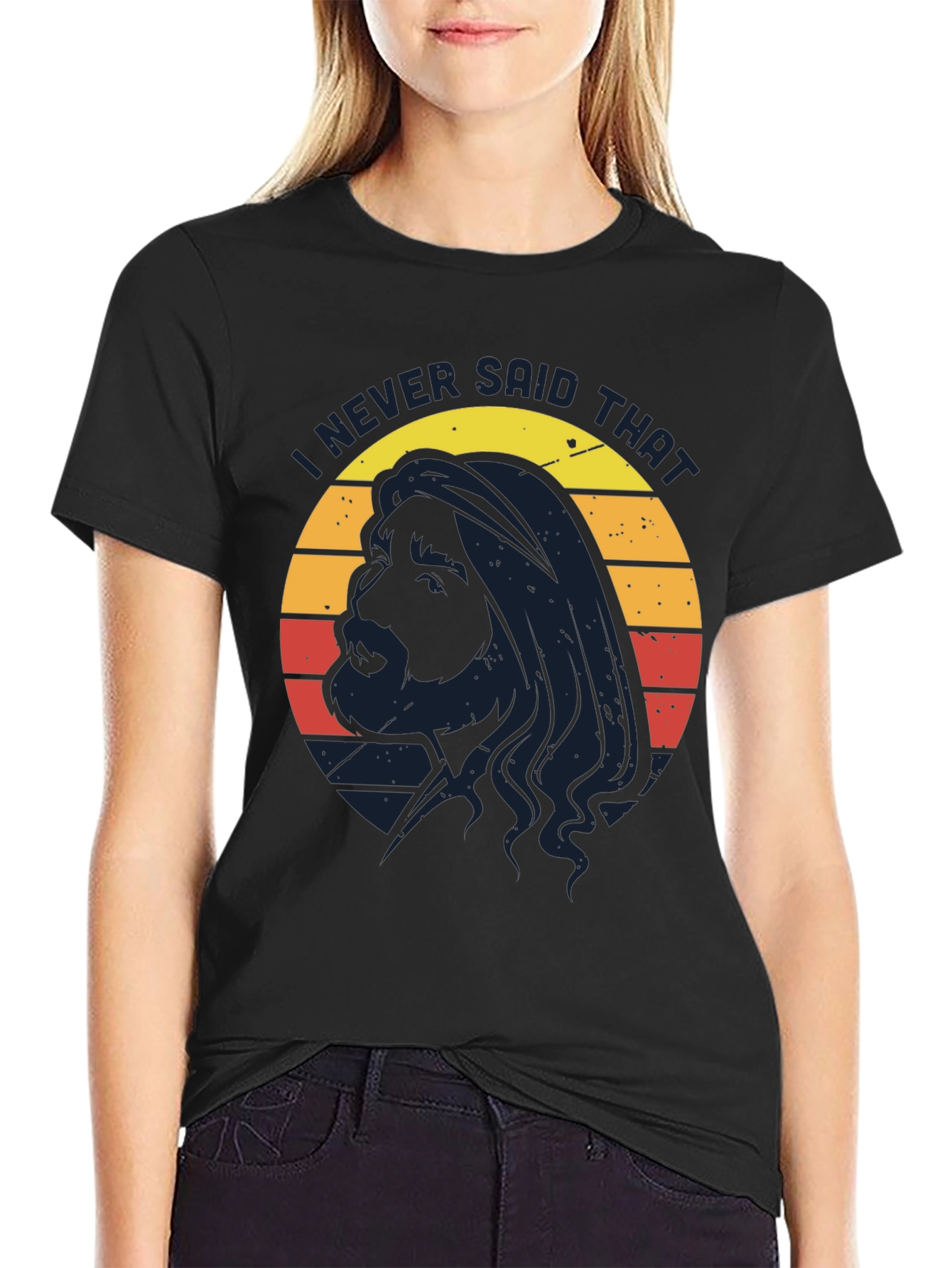 Black I Never Said That Graphic Tee view 2