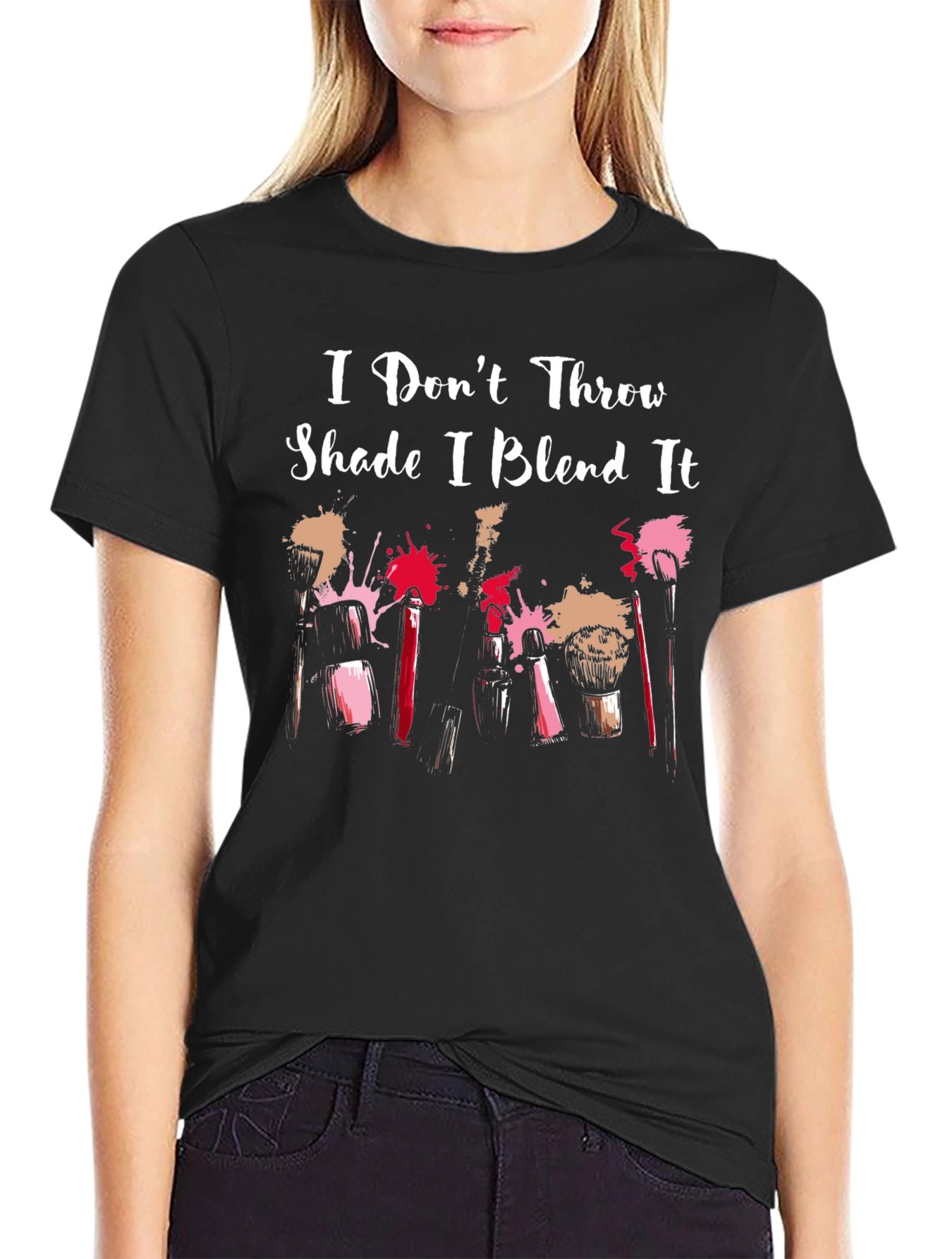 Black I Don't Throw Shade T-Shirt view 2