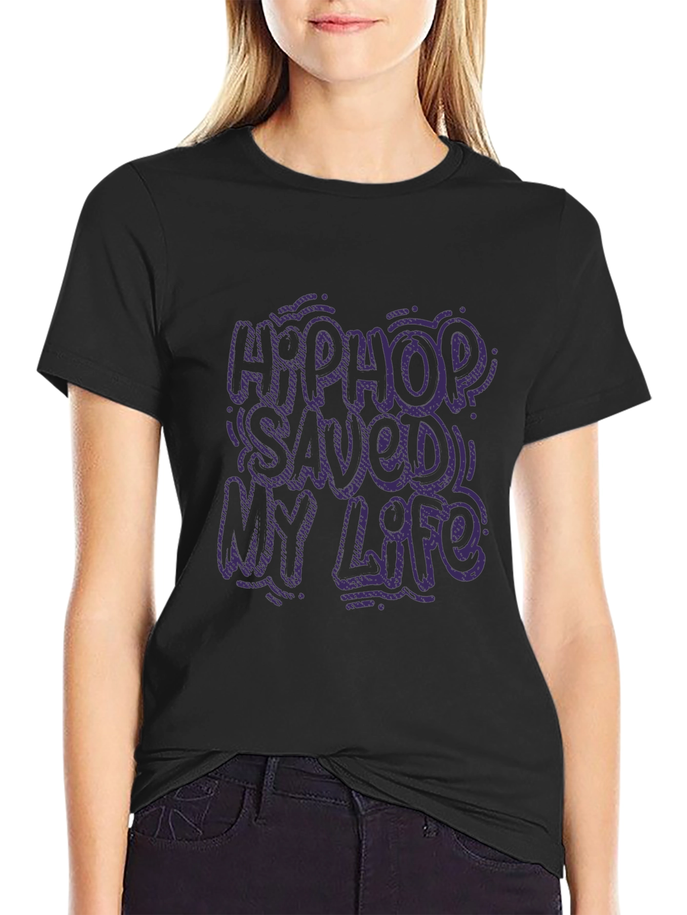 Black Hip Hop Saved My Life Graphic Tee view 2