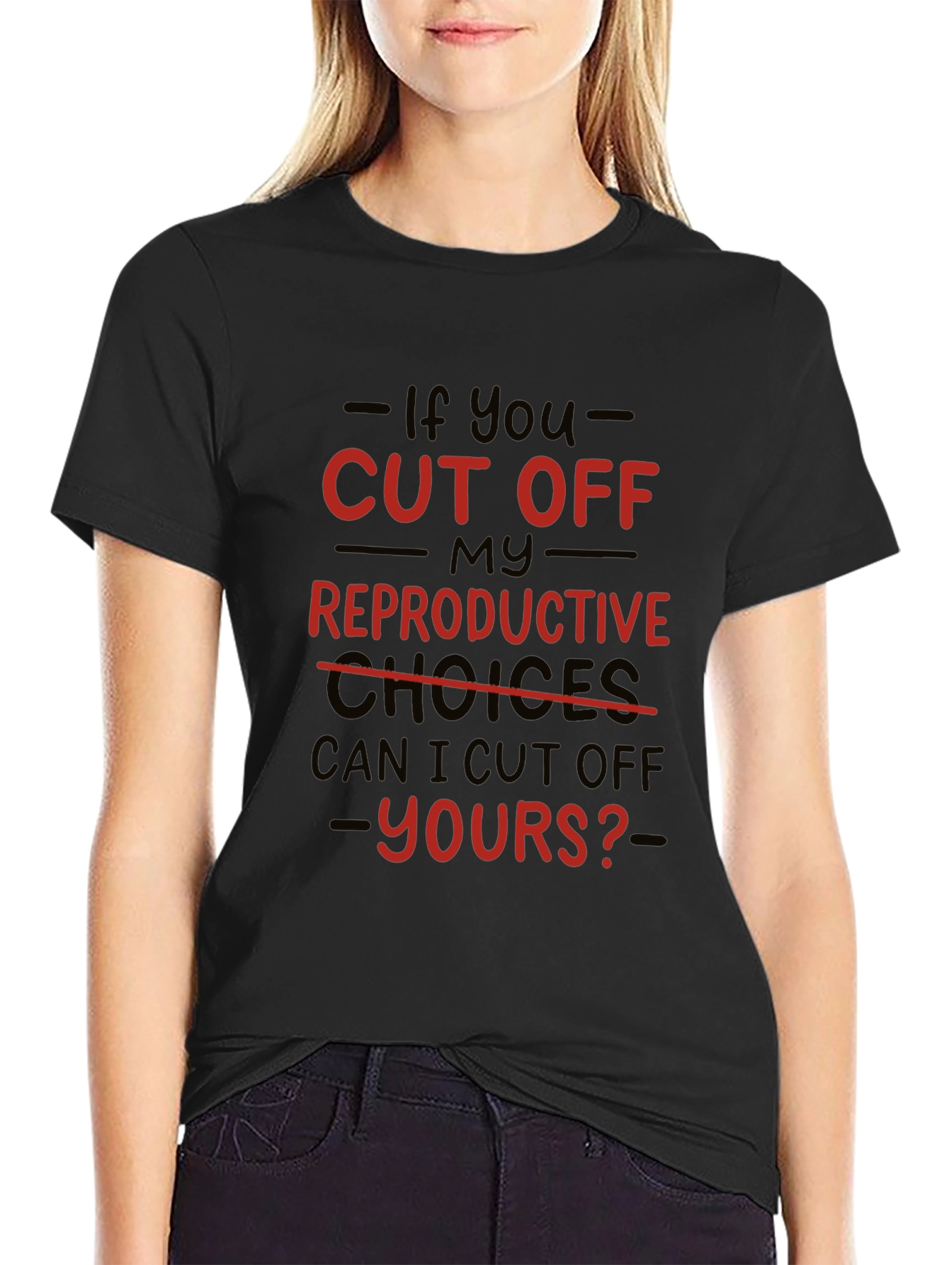 Black Reproductive Rights Graphic T-Shirt view 2