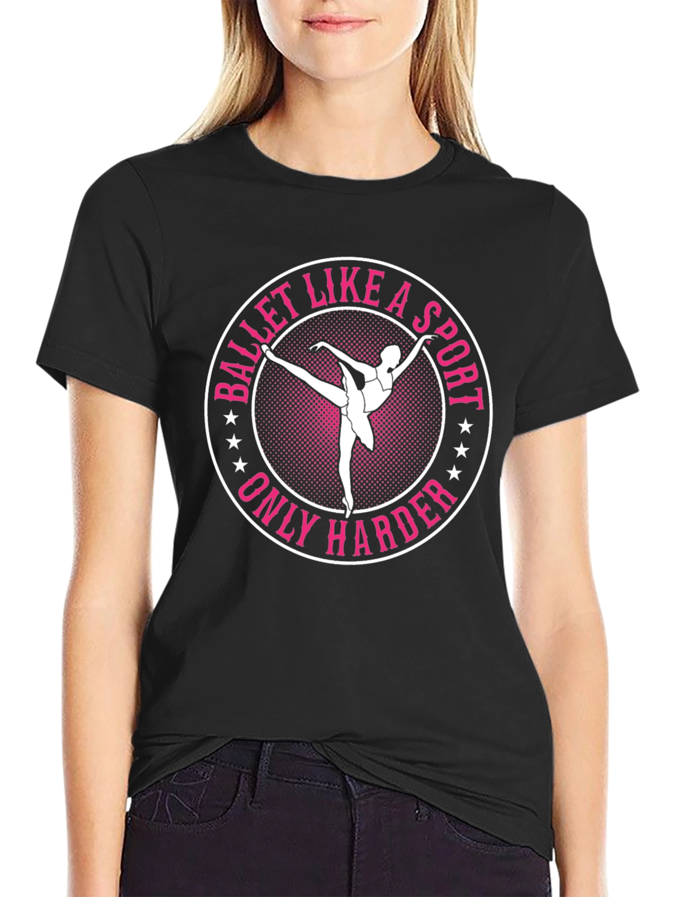 Black Ballet Like a Sport Only Harder Graphic Tee view 2