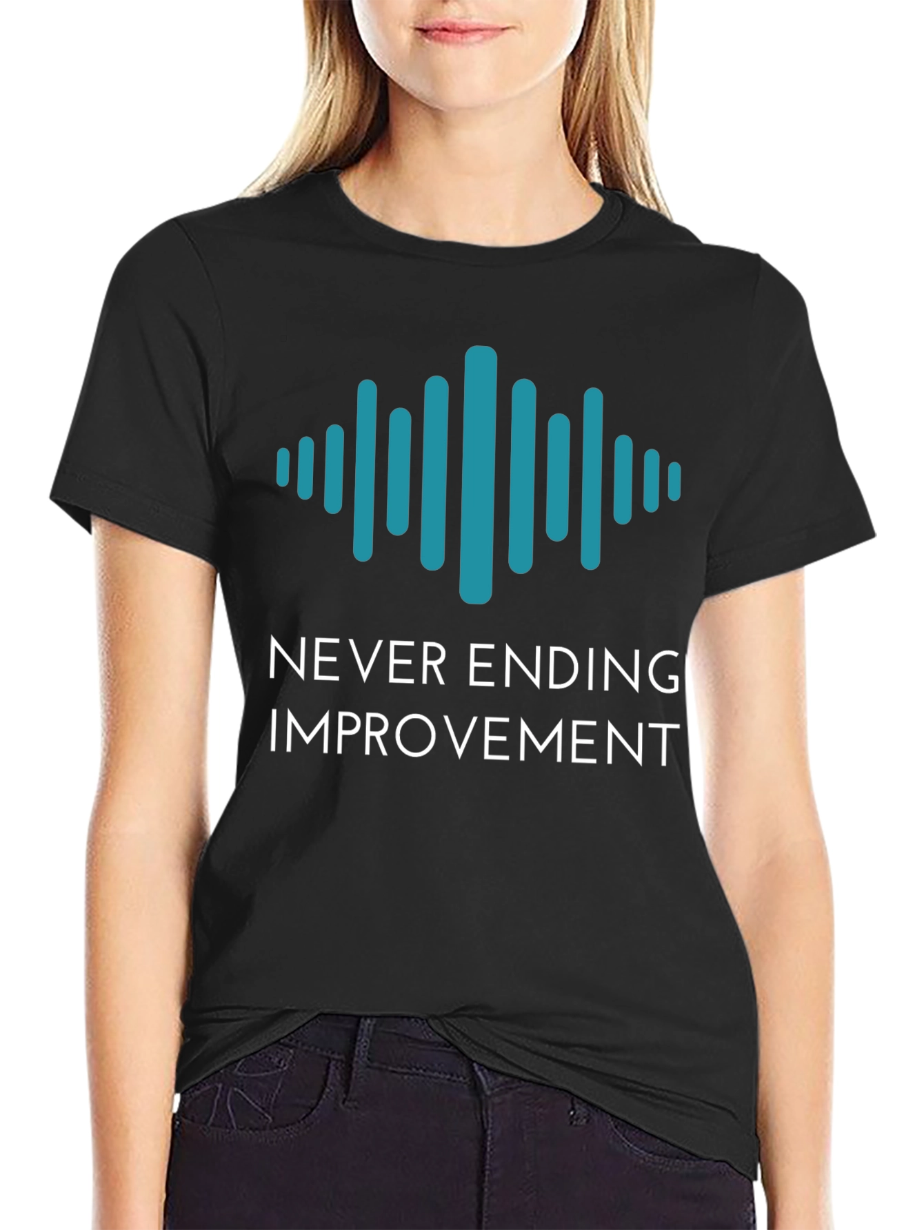 Black Never Ending Improvement Graphic Tee view 2
