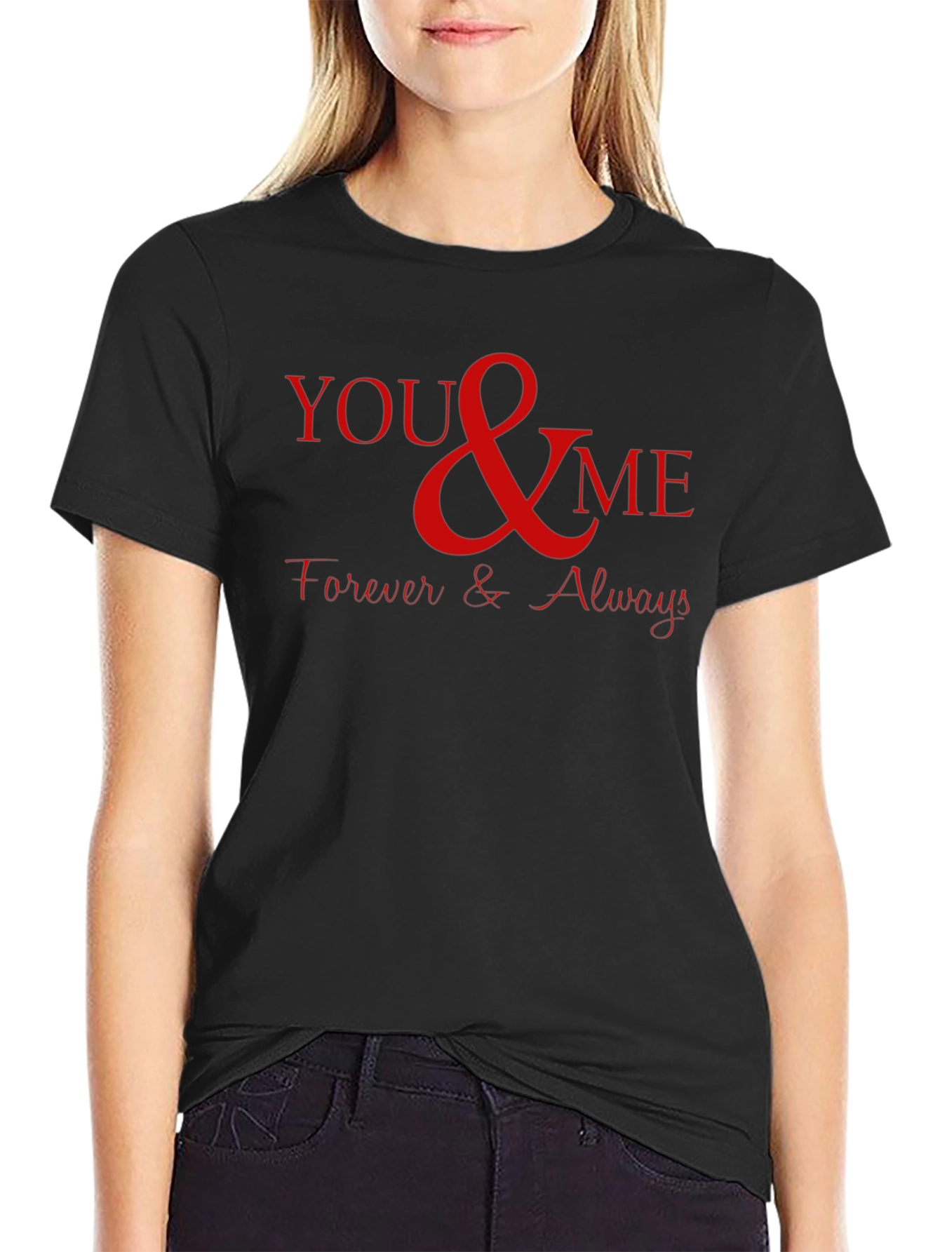 Black You & Me Forever Graphic T-Shirt - Black view 2