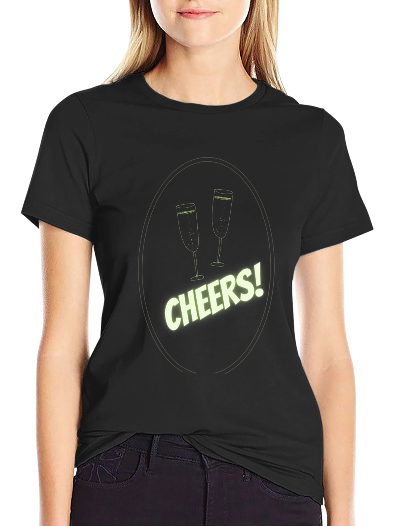 Black Cheers T-Shirt: Celebrate in Style! view 2