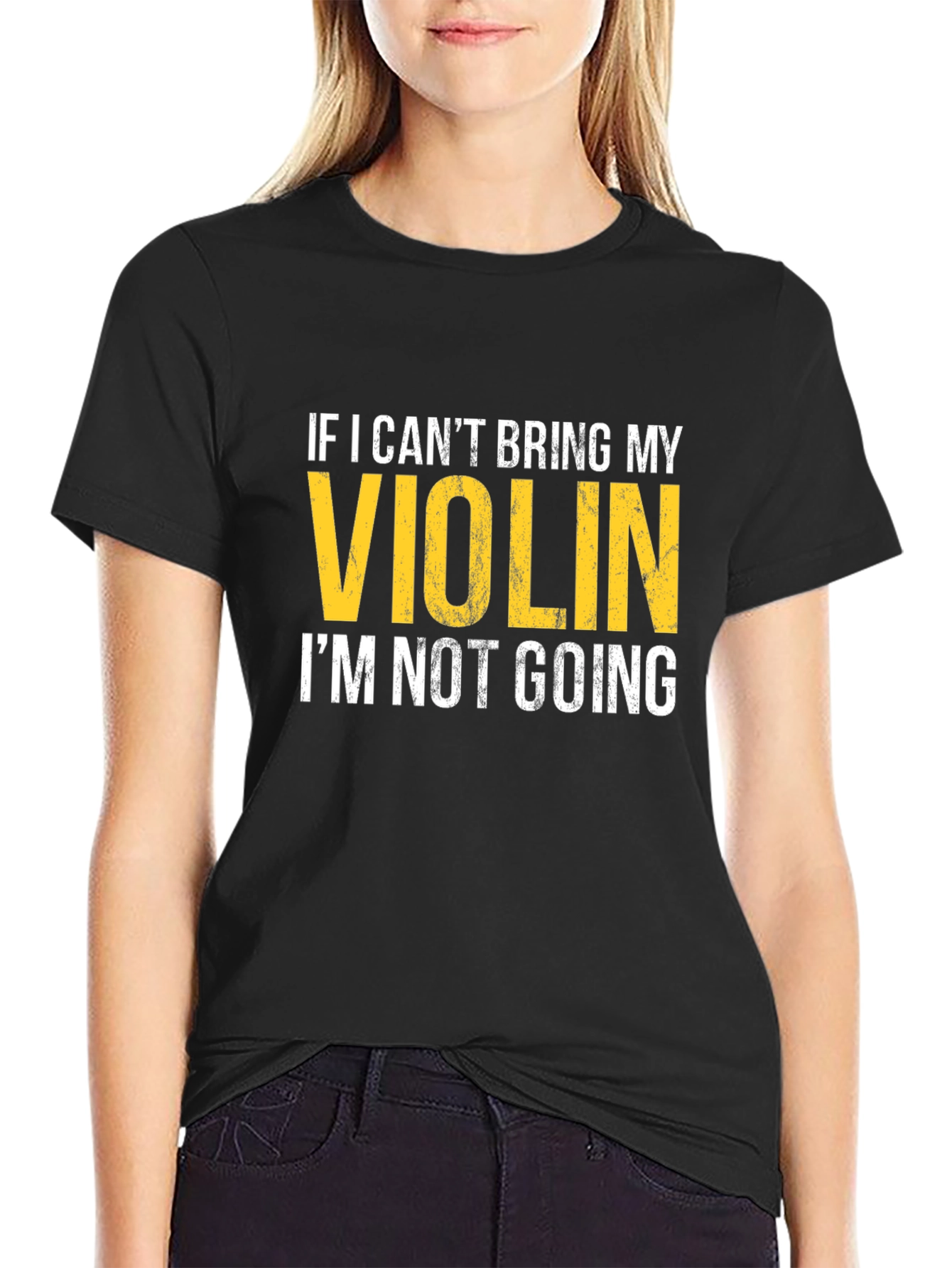 Black Violin Lover's T-Shirt: If I Can't Bring My Violin view 2