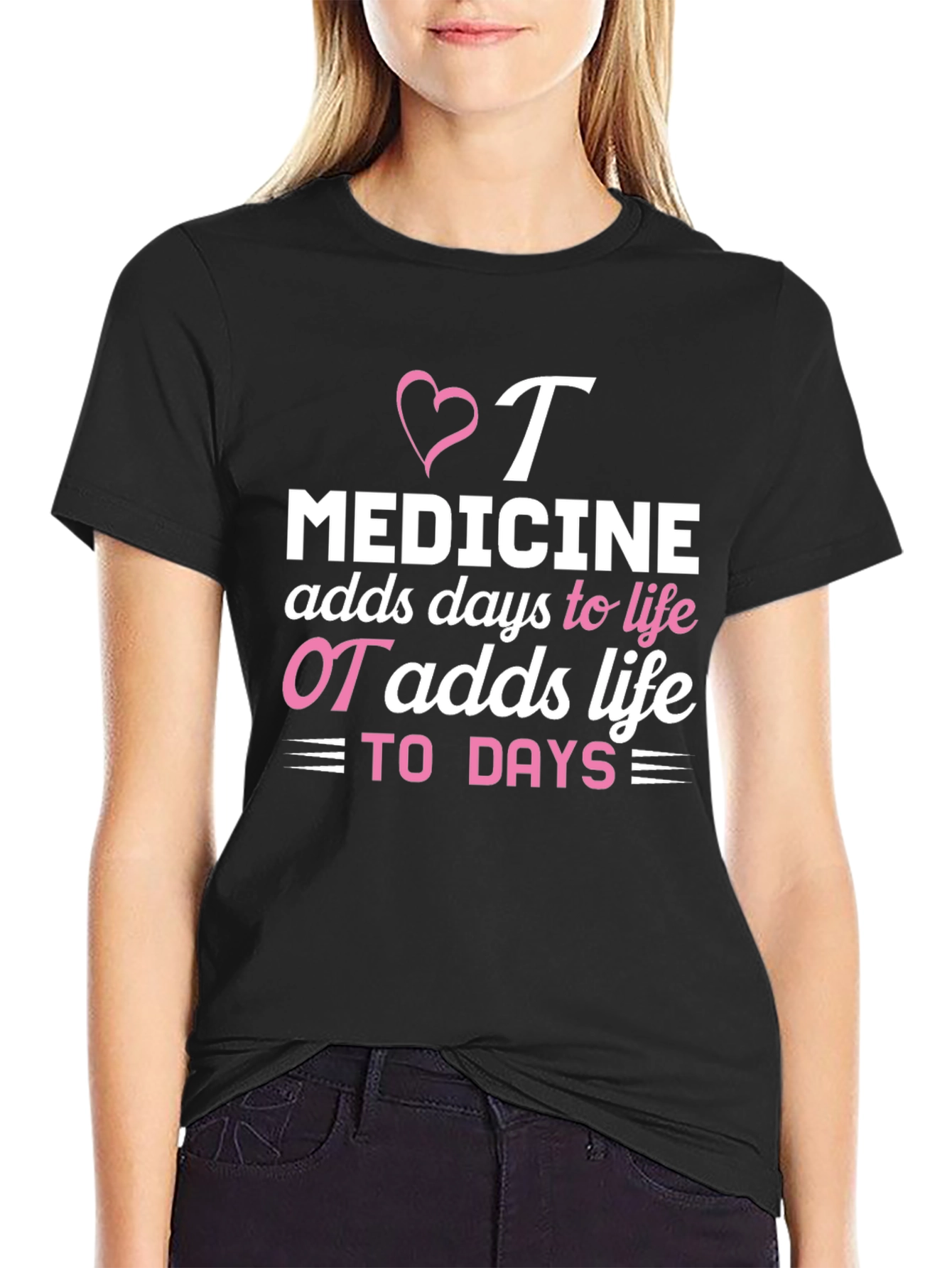 Black OT Adds Life to Days T-Shirt view 2