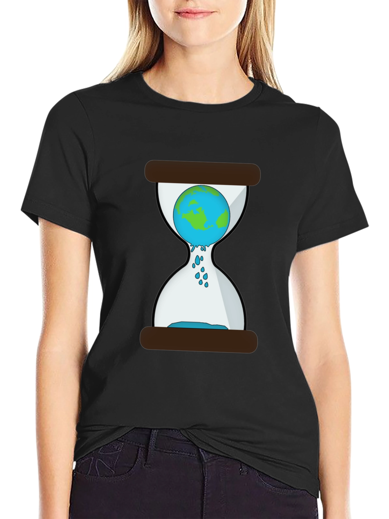 Black Earth Hourglass Graphic Tee - Save the Planet! view 2