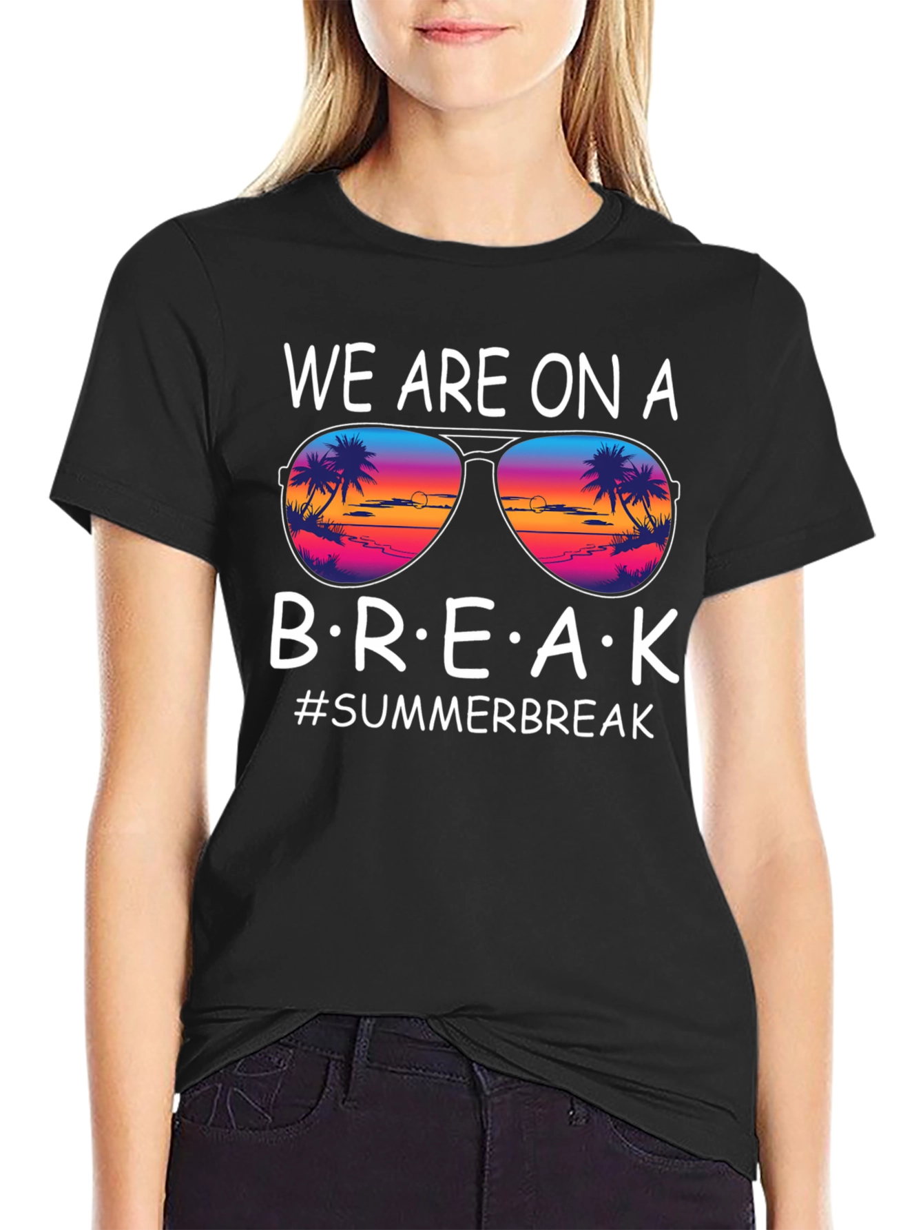 Black Summer Break T-Shirt view 2