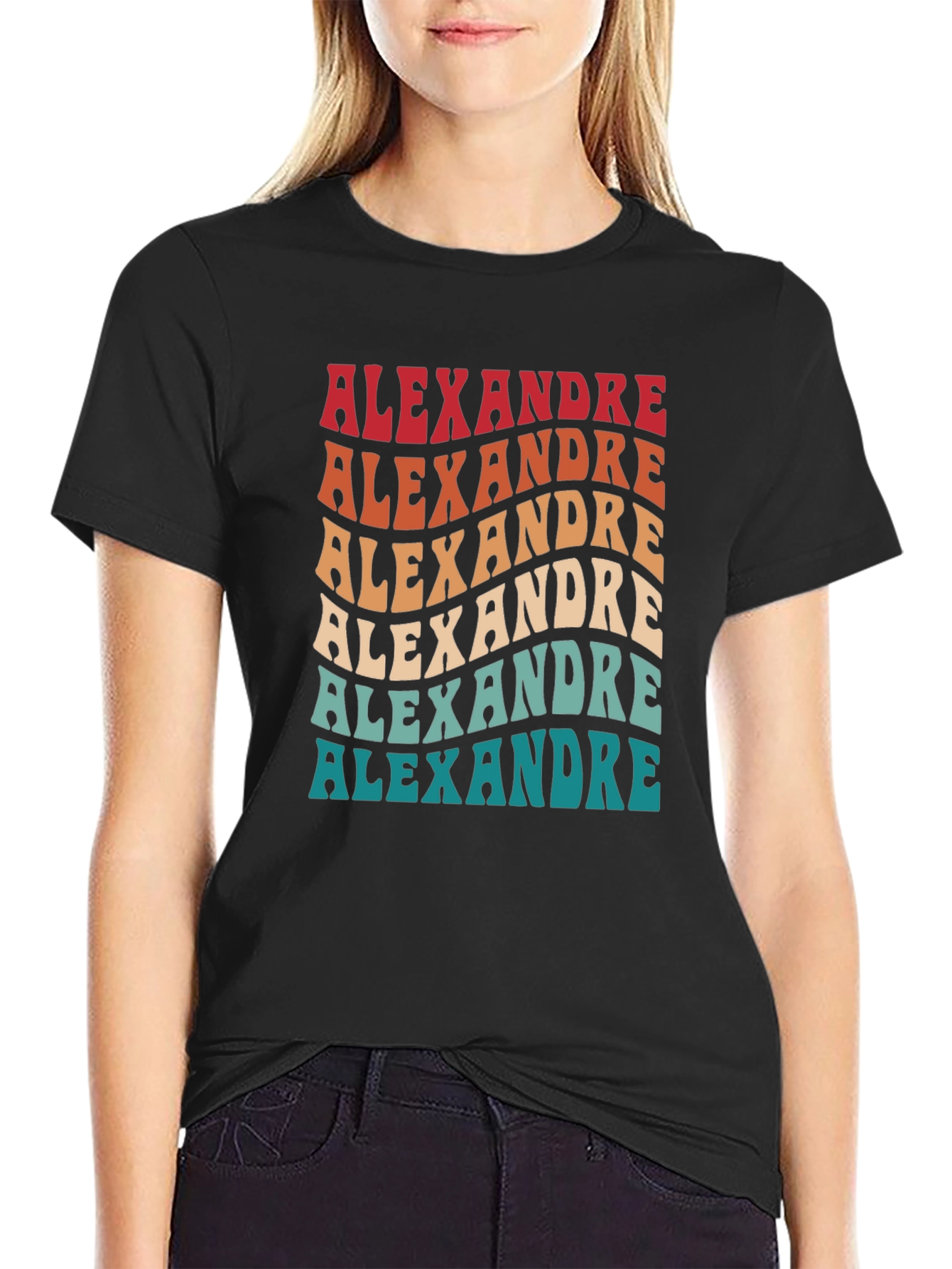 Black Alexandre Retro Graphic Tee view 2