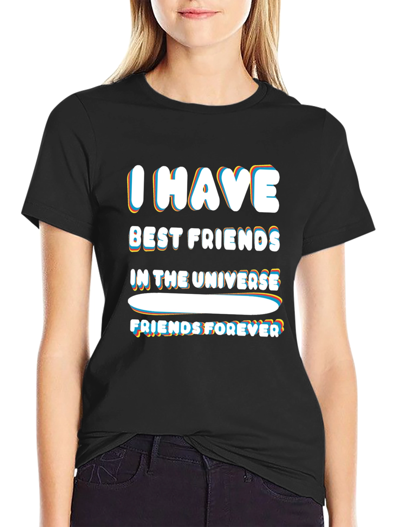 Black Friends Forever Graphic Tee - Best Friends in the Universe view 2