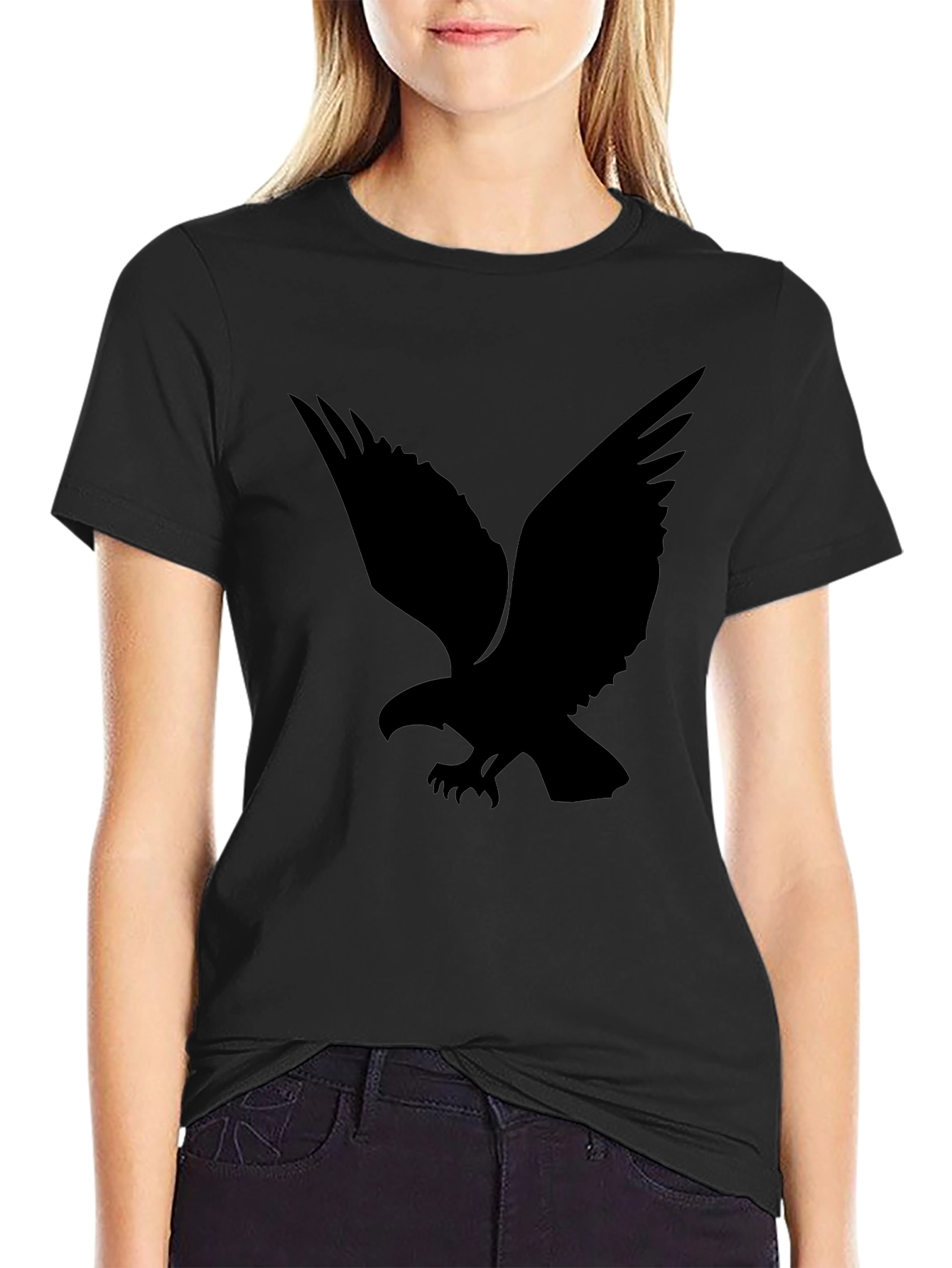 Black Black Eagle Graphic Tee - Mens Casual Style view 2