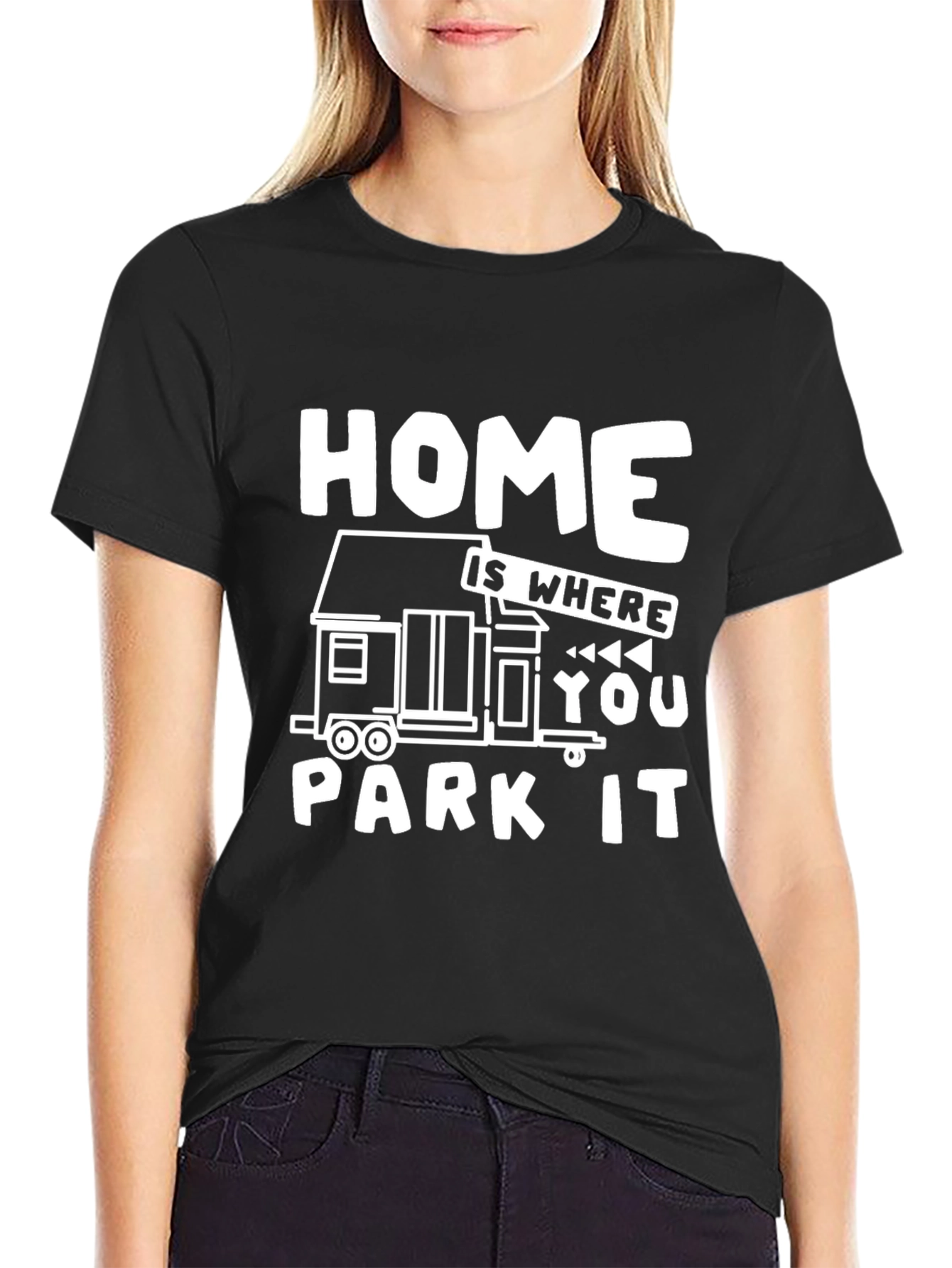 Black Home Is Where You Park It Graphic T-Shirt view 2