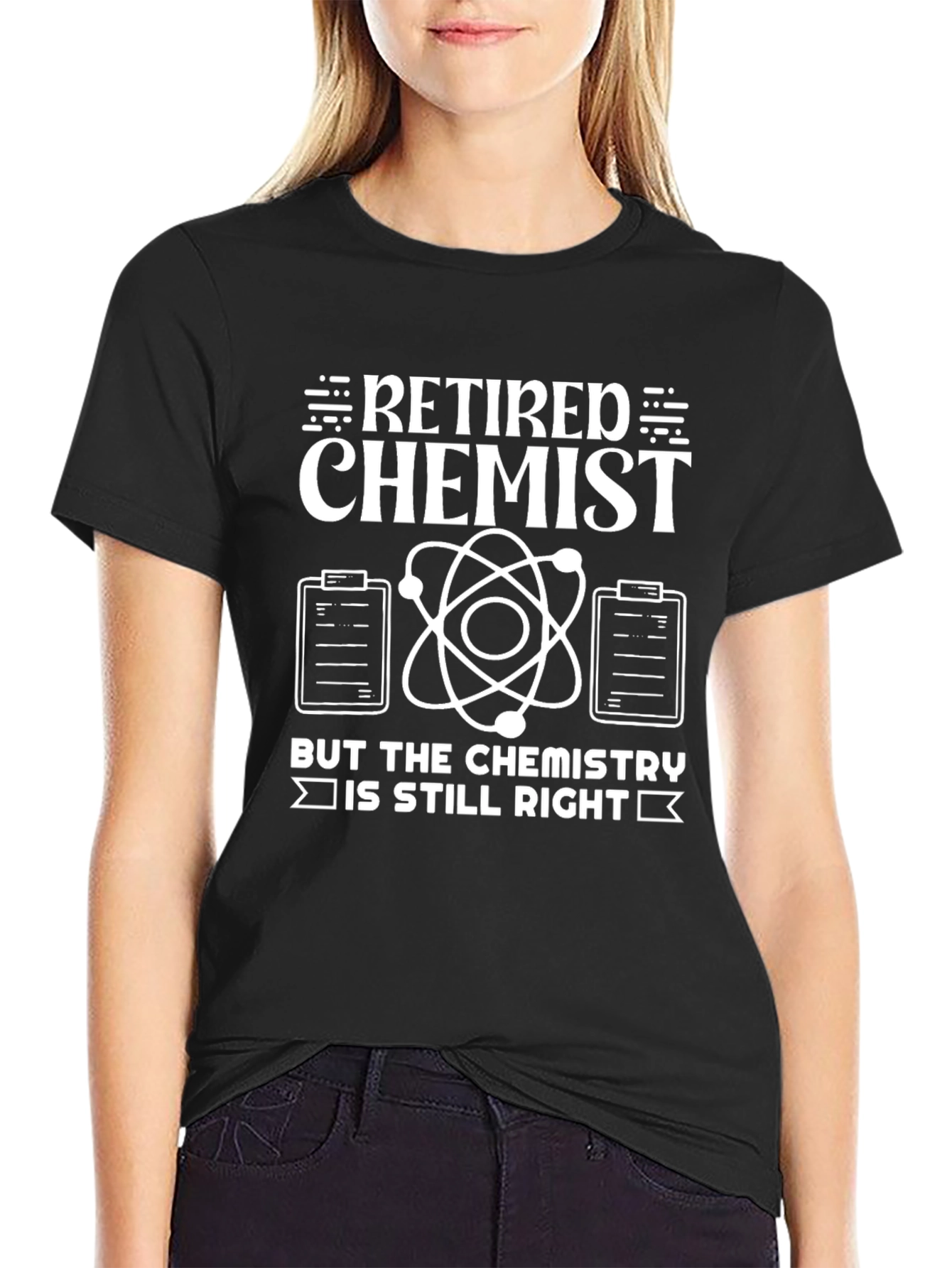 Black Retired Chemist Graphic Tee - Chemistry Humor view 2