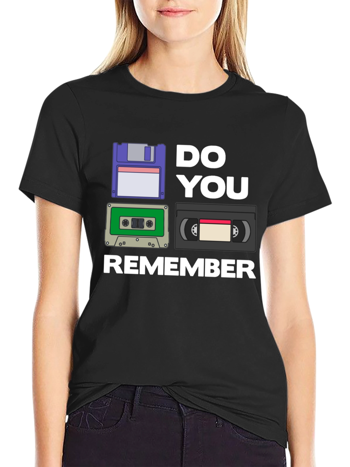 Black Retro Media T-Shirt - Do You Remember? view 2