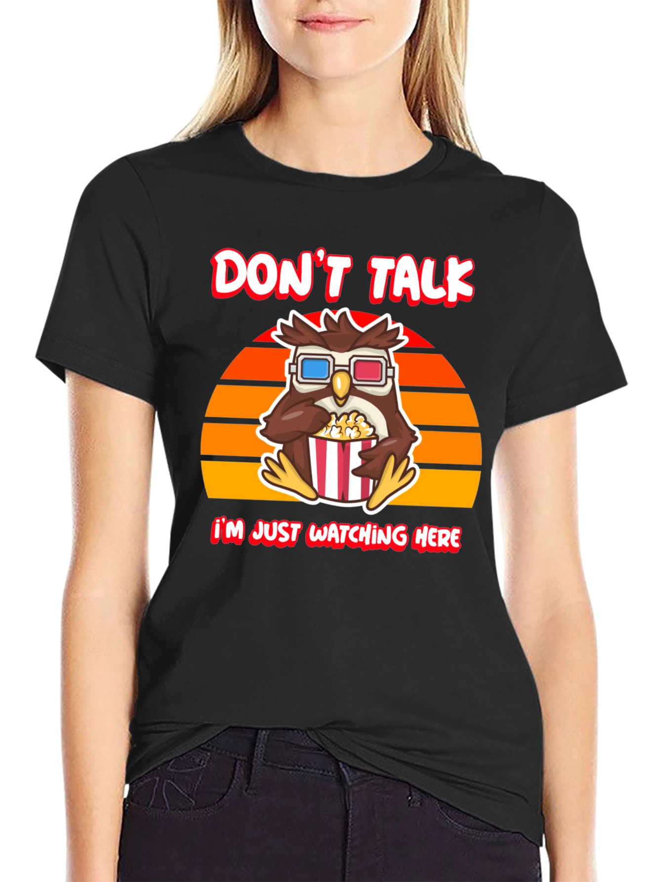 Black Don't Talk T-Shirt - Owl Watching Movie Tee view 2