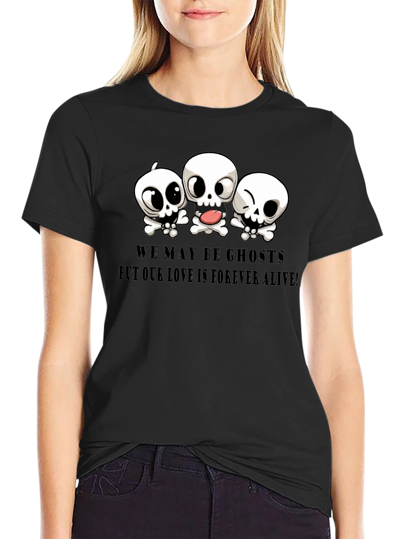 Black Ghost Love T-Shirt view 2