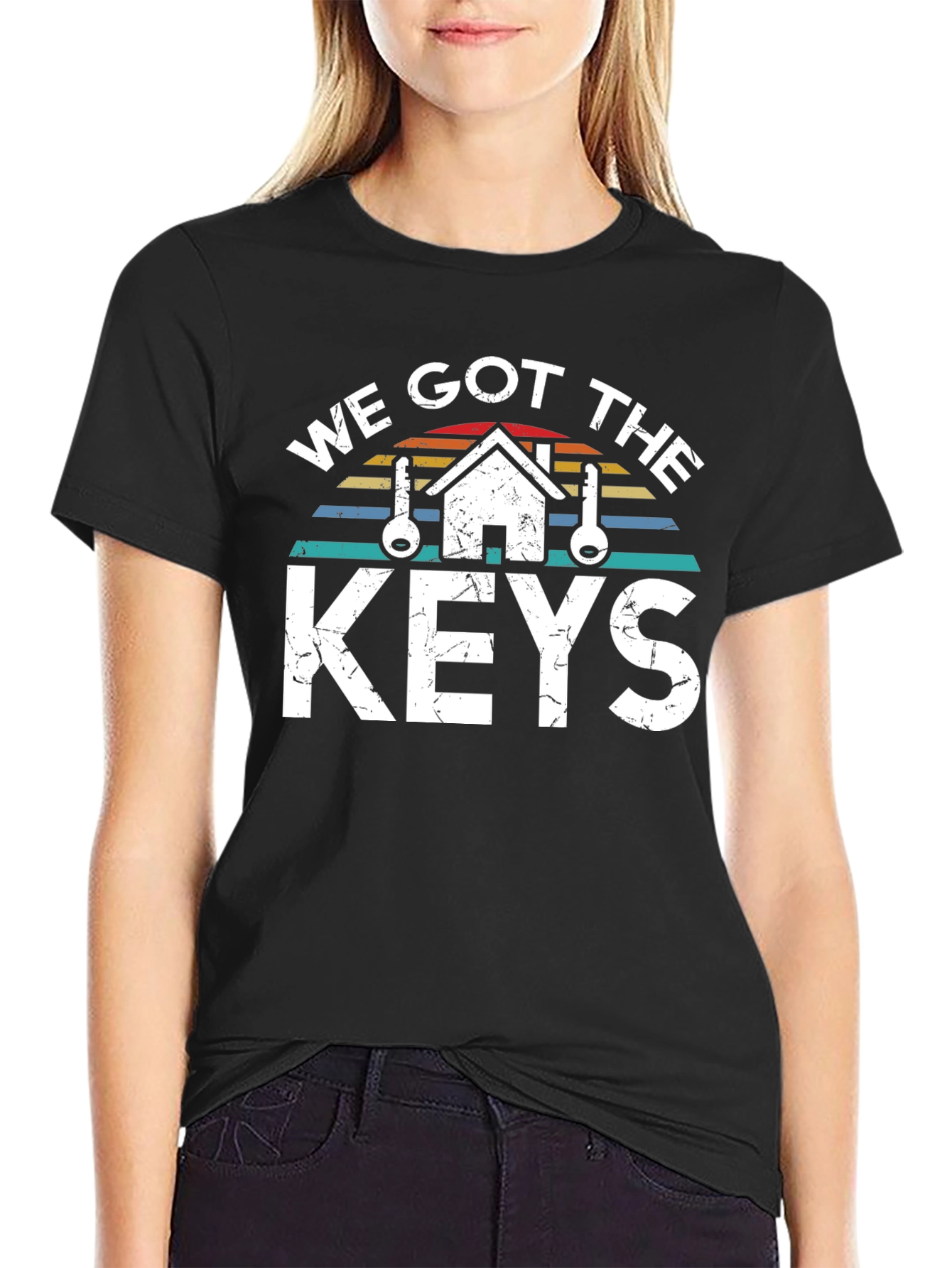 Black We Got The Keys Graphic T-Shirt view 2