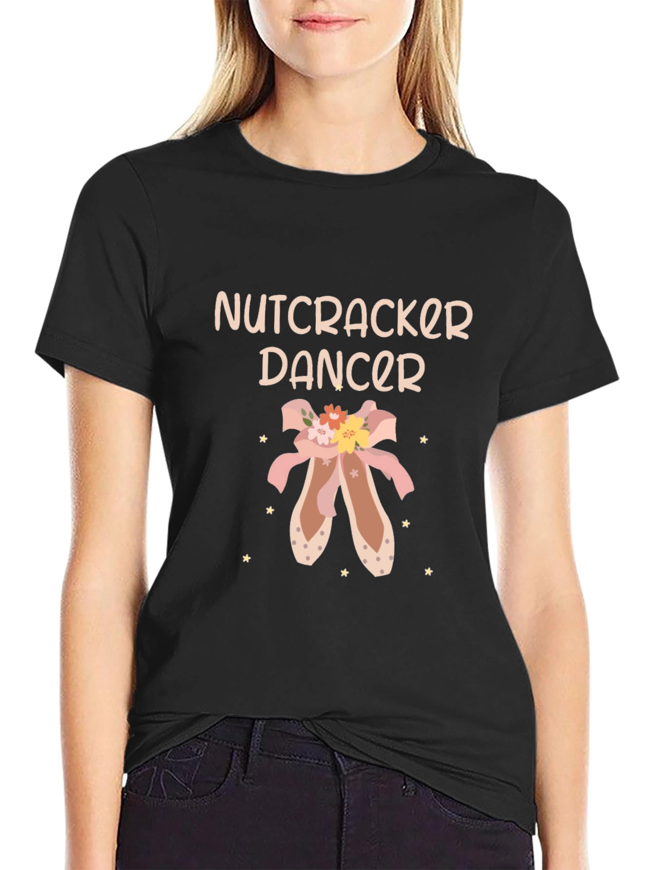 Black Nutcracker Dancer Ballet T-Shirt view 2