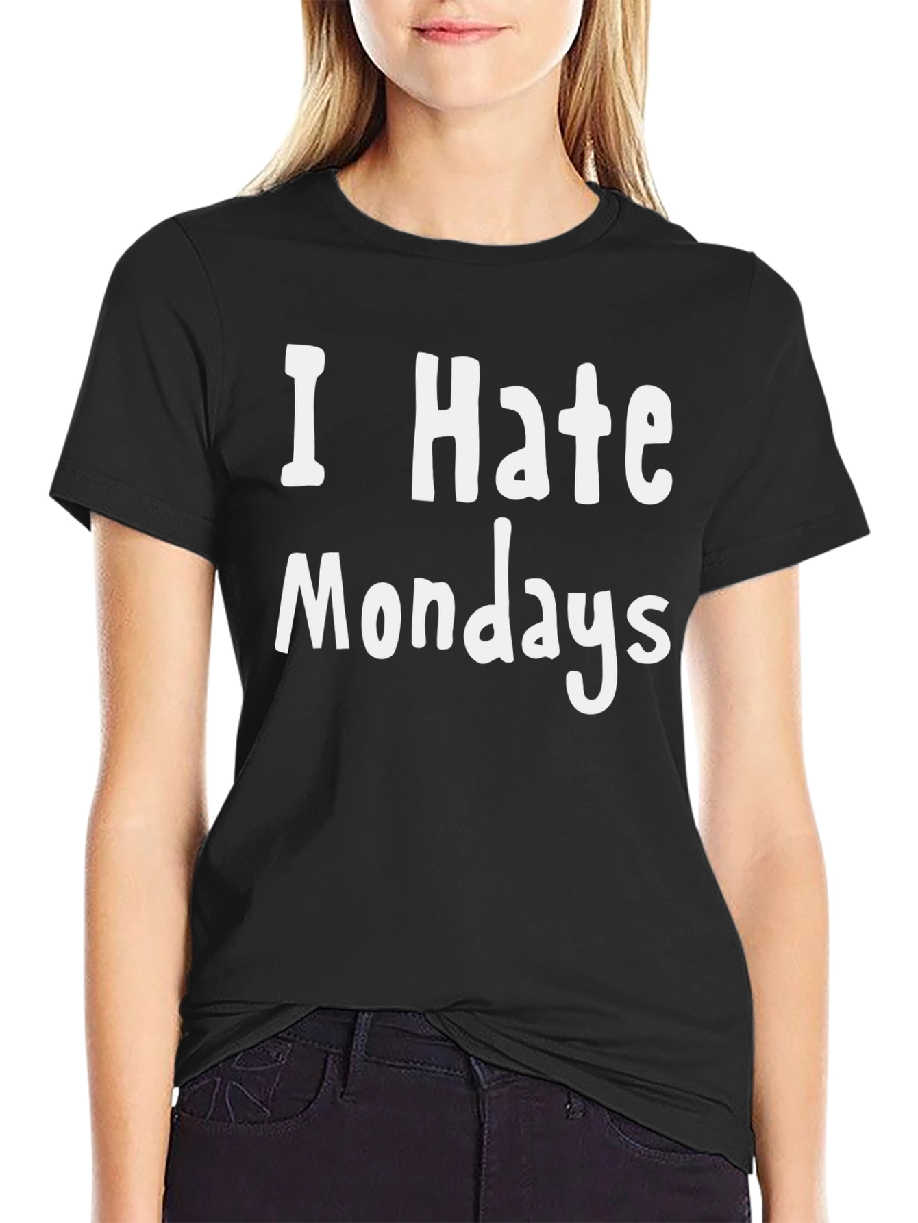 Black I Hate Mondays Graphic Tee - Men's Black T-Shirt view 2