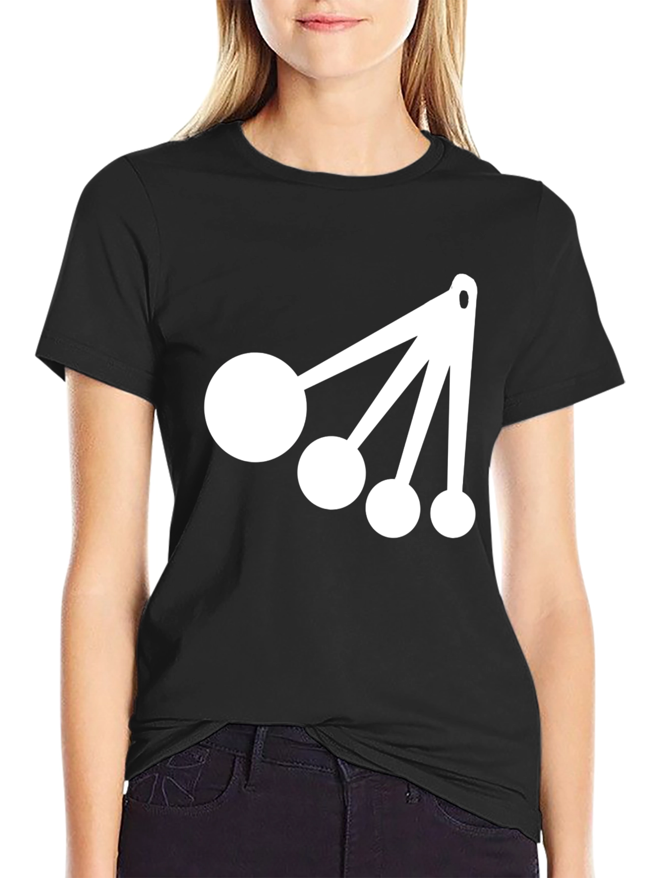 Black Measuring Spoon Graphic Tee - Stylish Unisex Cotton Blend Shirt view 2