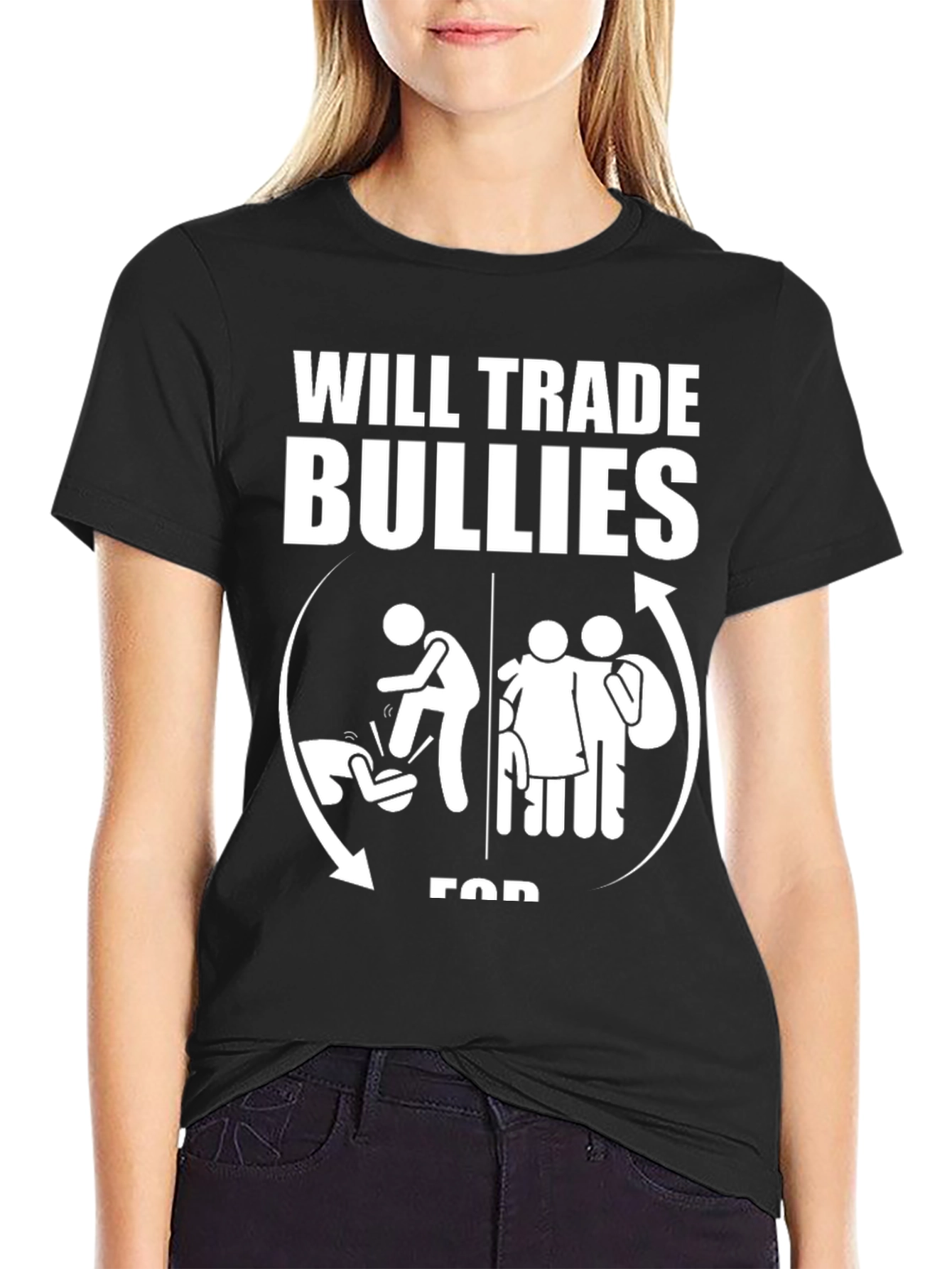 Black Will Trade Bullies for Grandparents Graphic T-Shirt view 2
