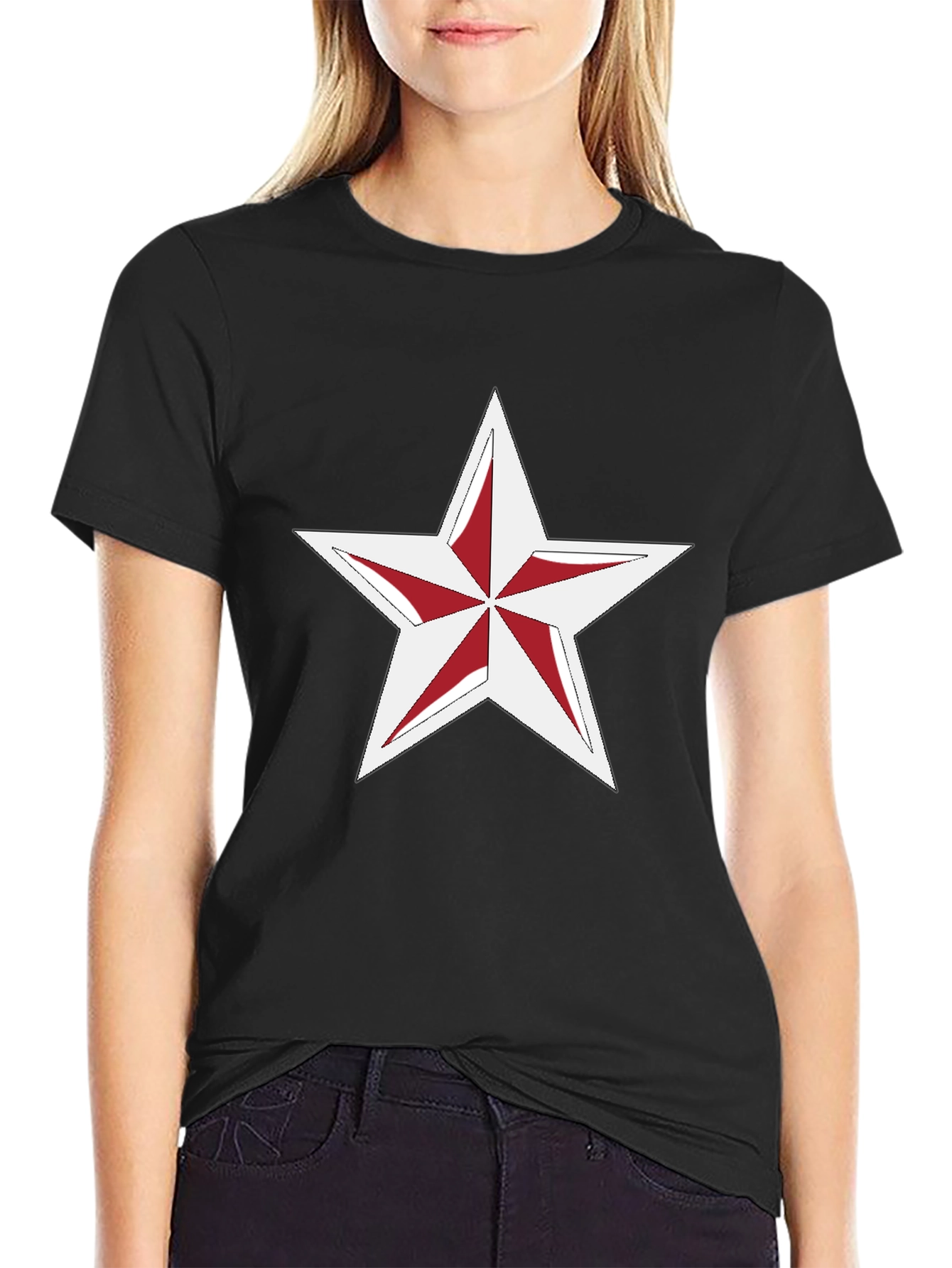 Black Nautical Star Graphic Tee - Classic Black view 2
