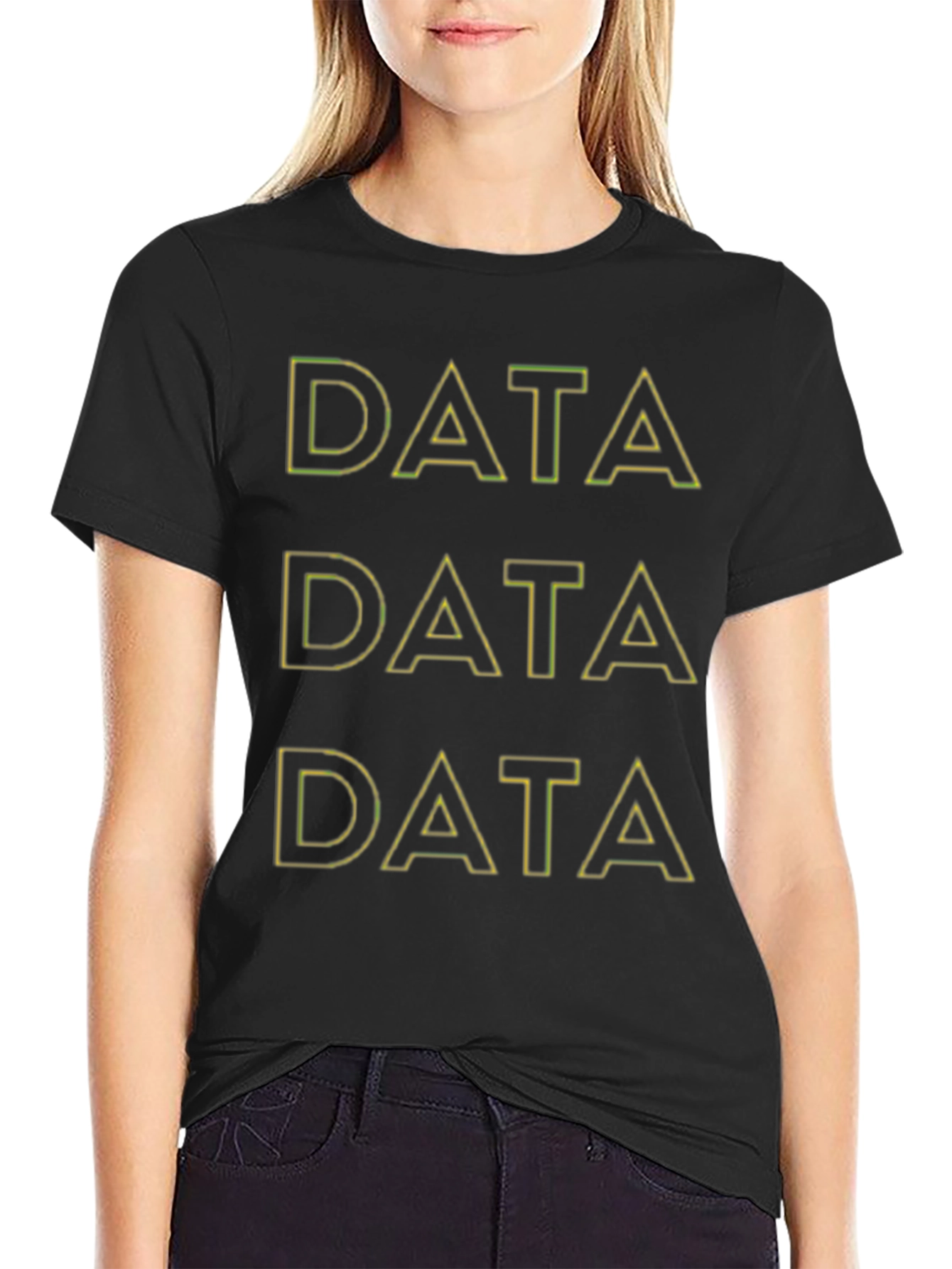 Black Data Black T-Shirt - Programmer Coder Tee view 2