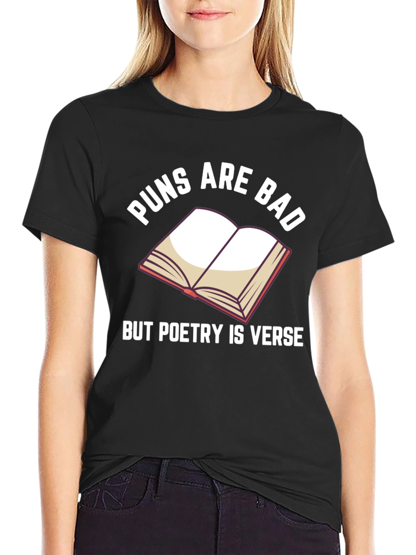 Black Puns Are Bad Poetry T-Shirt view 2