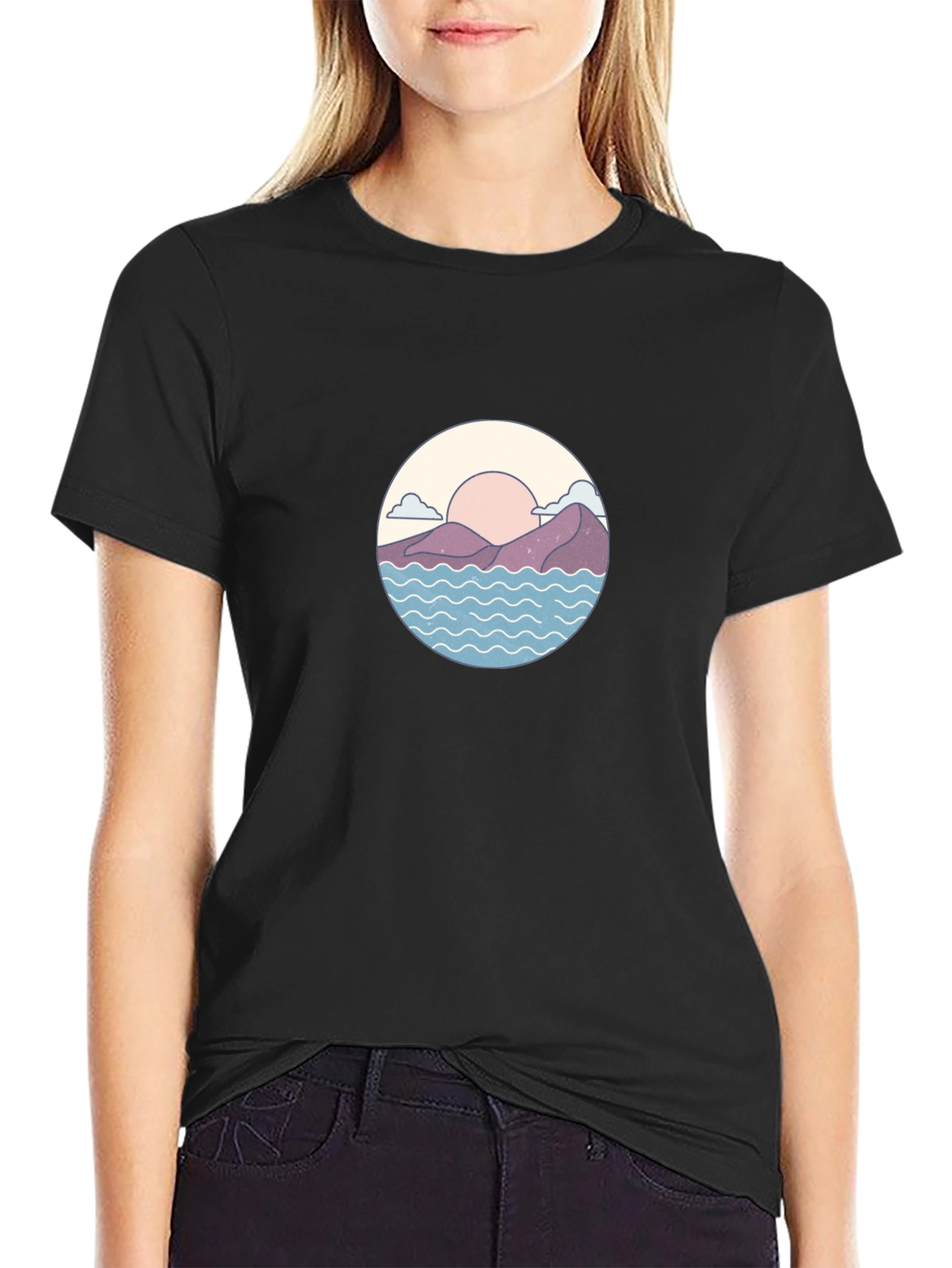 Sunset Wave Graphic Tee - 2