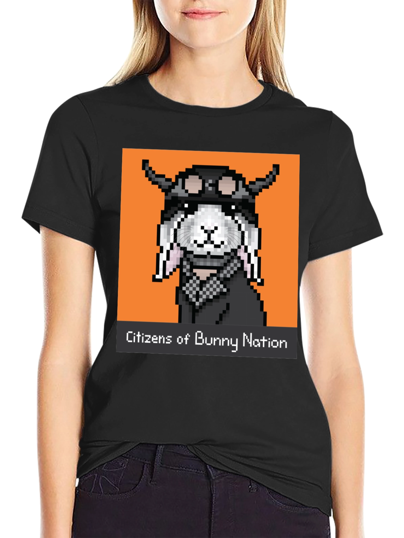 Black Citizens of Bunny Nation T-Shirt view 2