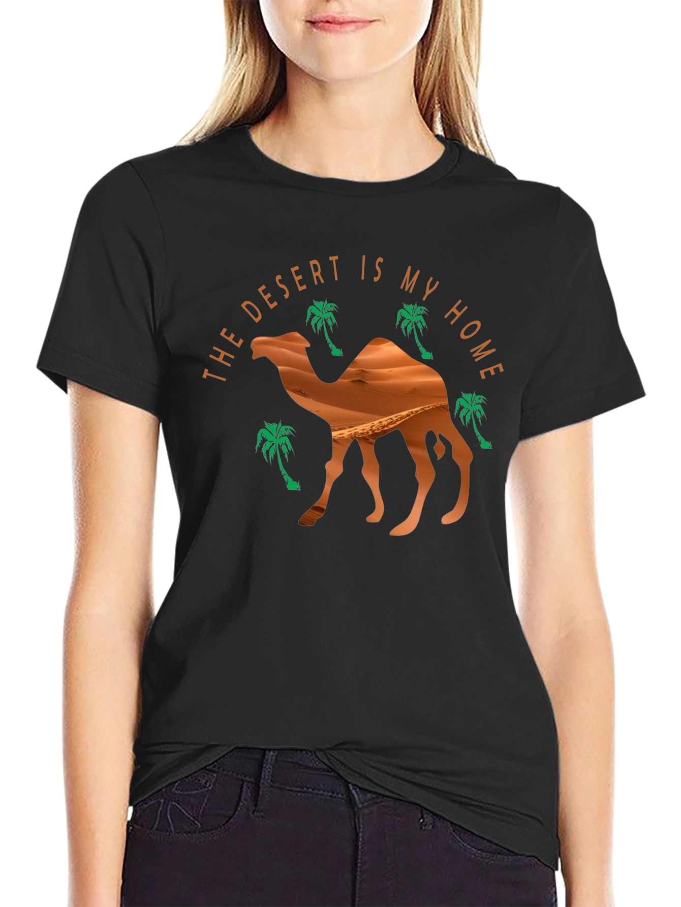 Black Desert Home Camel Graphic Tee - Black view 2