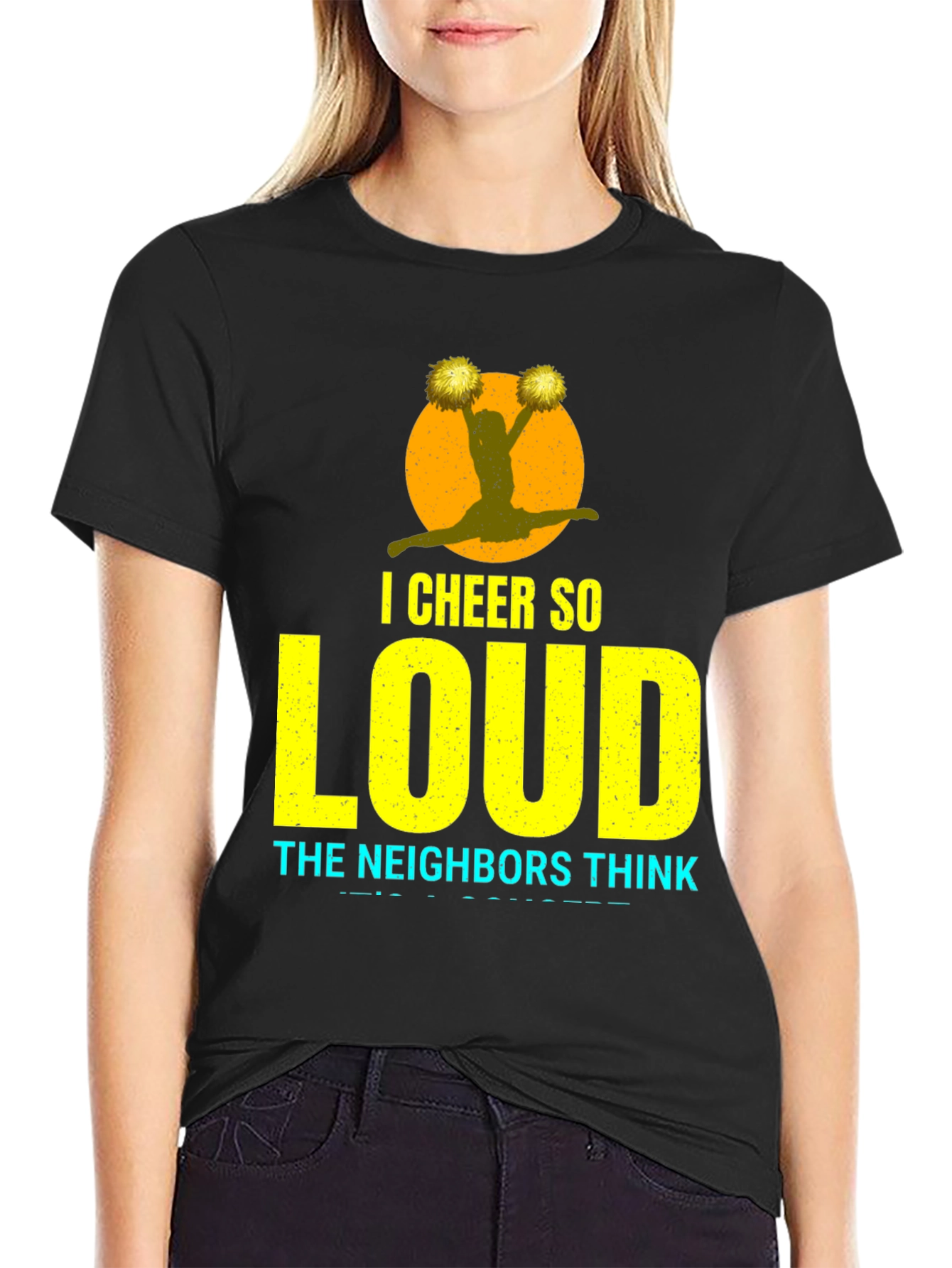 Black I Cheer So Loud T-Shirt view 2