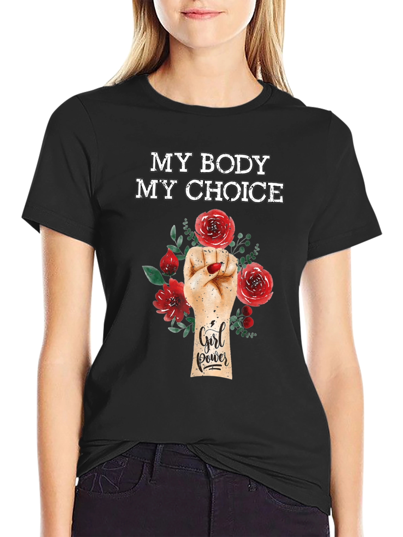 Black My Body My Choice Graphic T-Shirt view 2