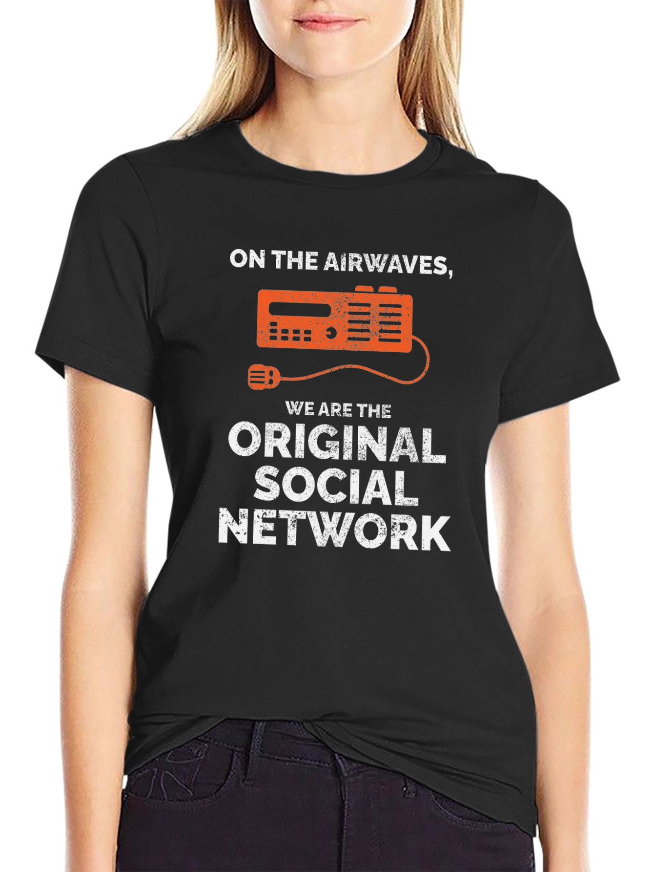 Black On the Airwaves Original Social Network T-Shirt view 2