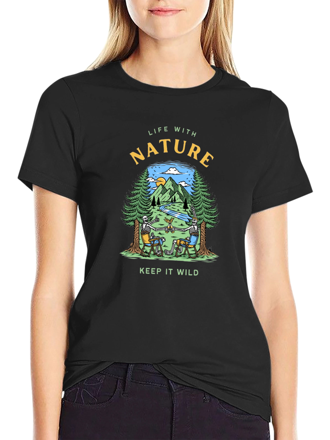 Black Life With Nature Graphic T-Shirt view 2